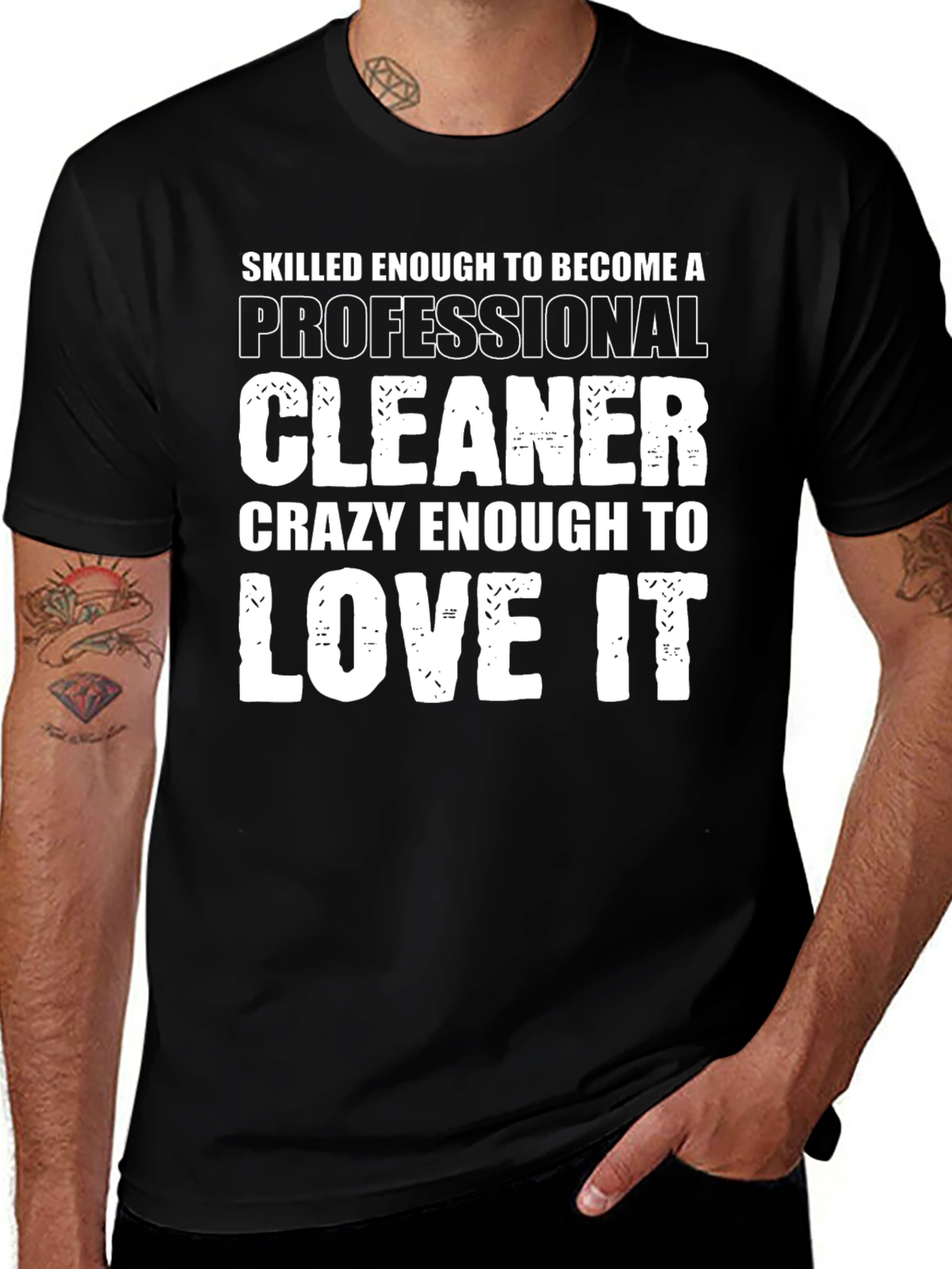 Variant 8 of Professional Cleaner T-Shirt - Skilled and Proud