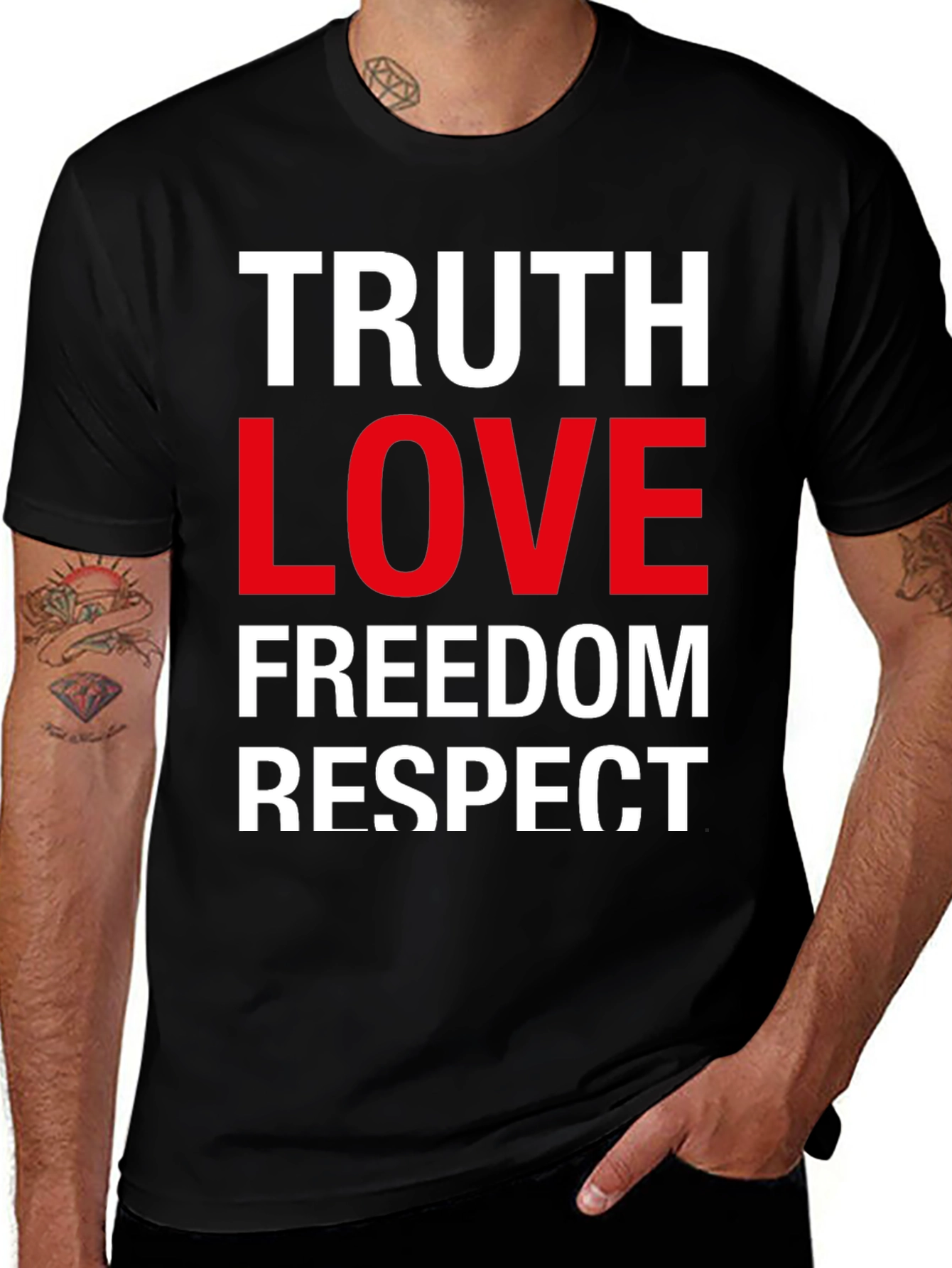 Variant 14 of Truth Love Freedom Respect T-Shirt