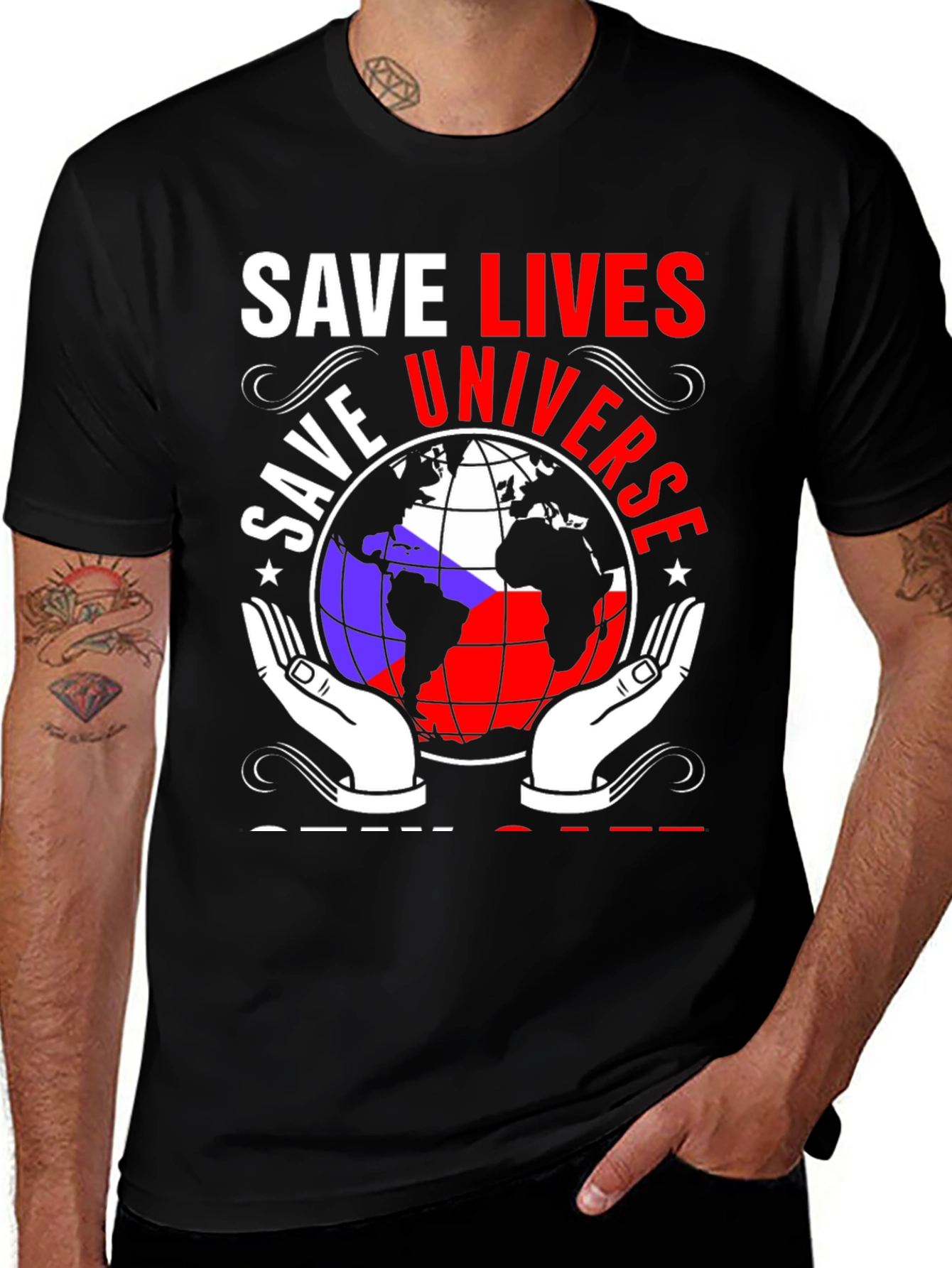 Variant 9 of Save Lives Universe Graphic T-Shirt