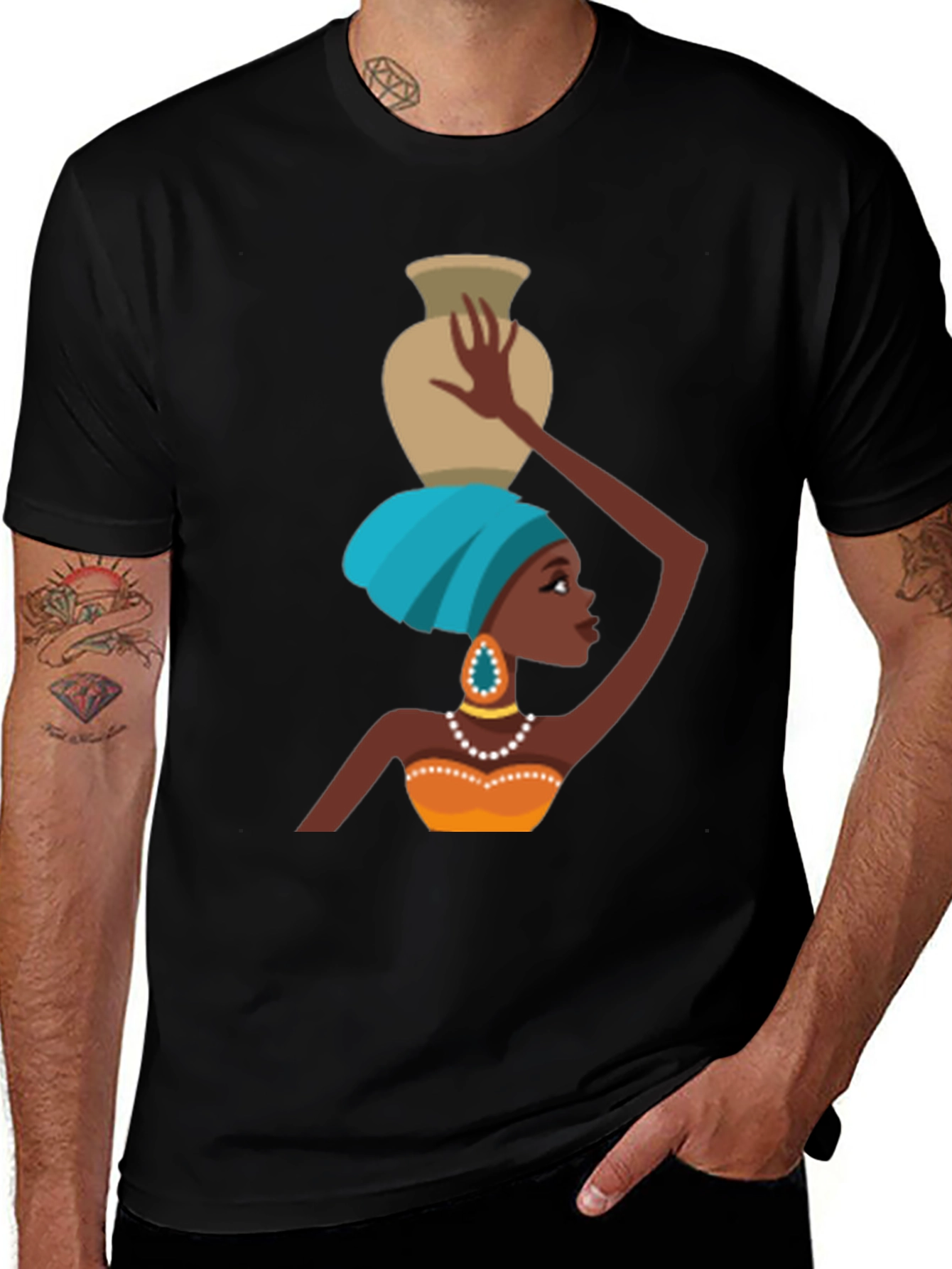 Variant 22 of Vibrant African Woman Graphic T-Shirt