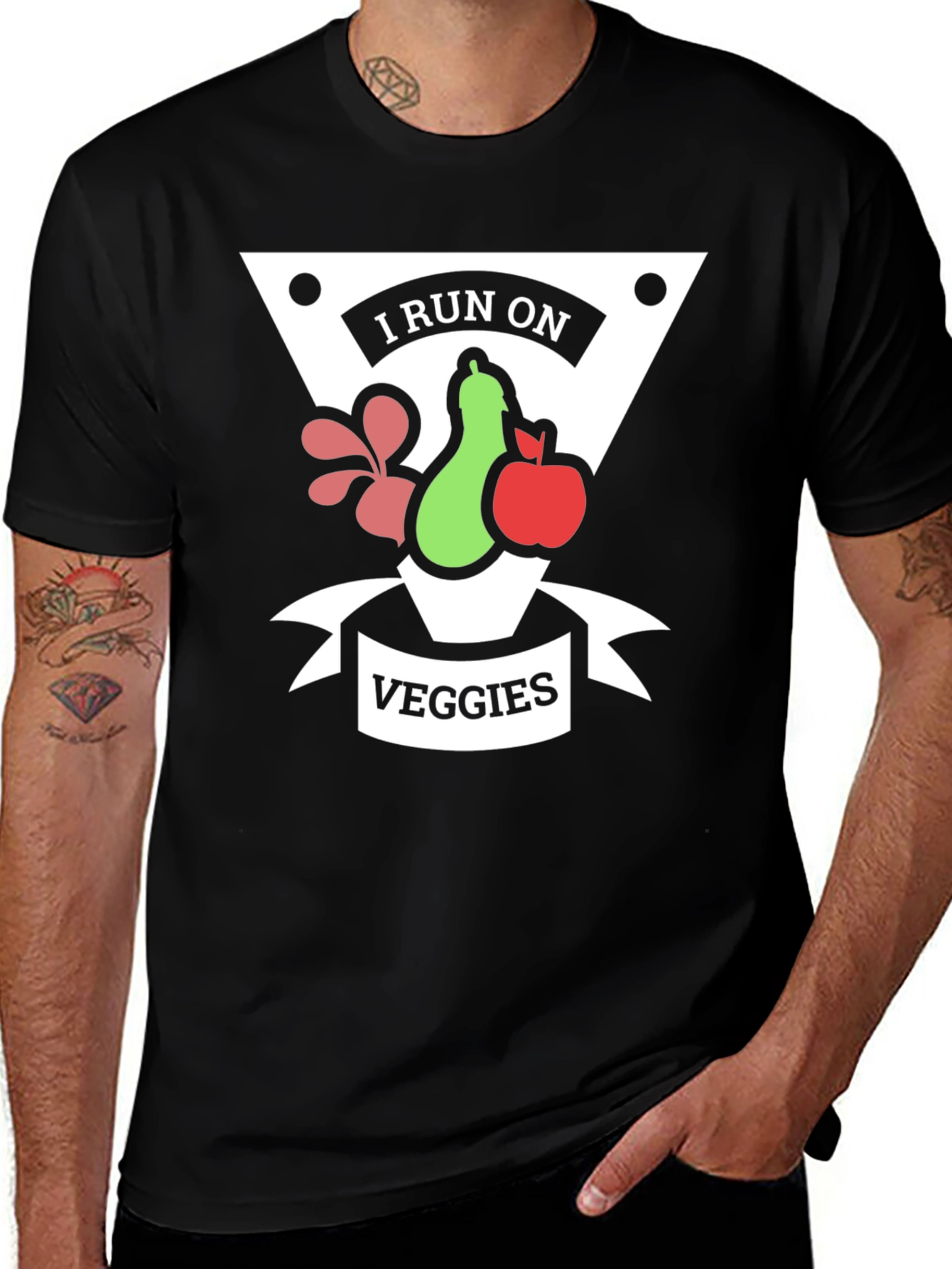 I Run On Veggies Graphic T-Shirt