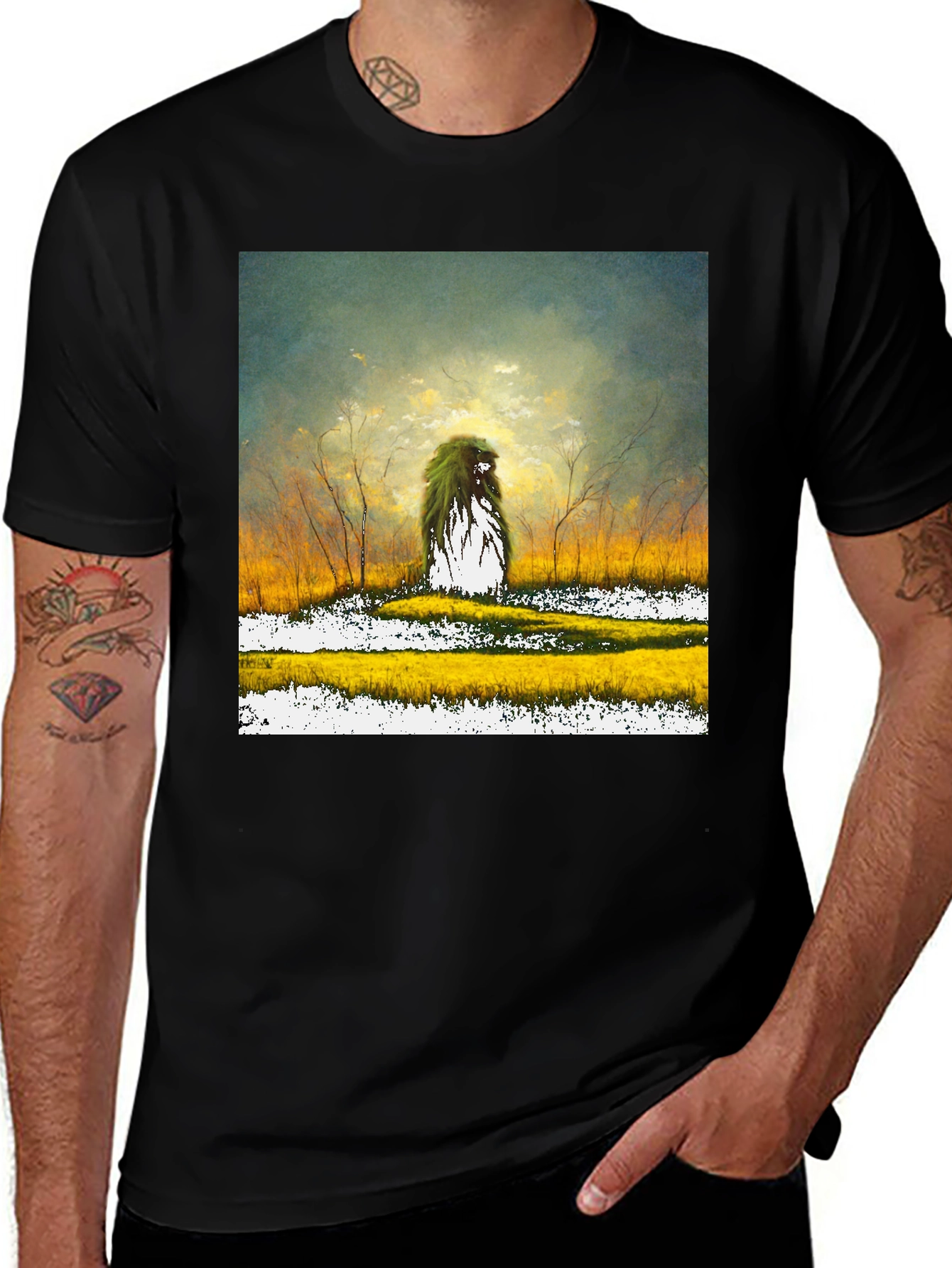 Variant 26 of Nature's Gate Black T-Shirt