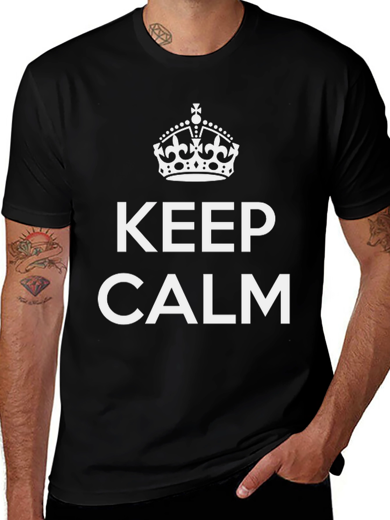 Variant 27 of Keep Calm Crown Graphic Tee - Soft Cotton Blend