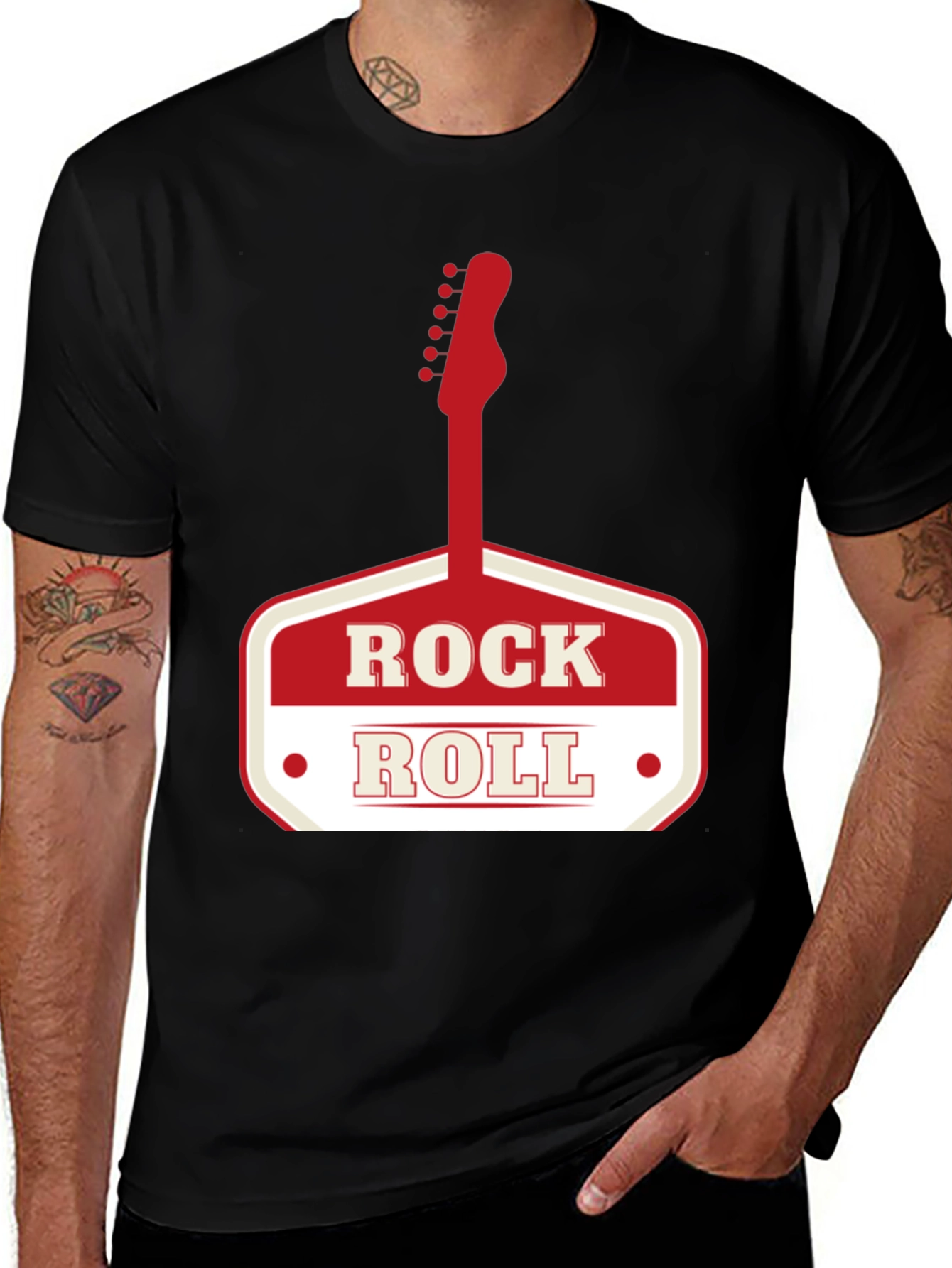 Variant 29 of Rock and Roll Graphic Tee - Classic Style