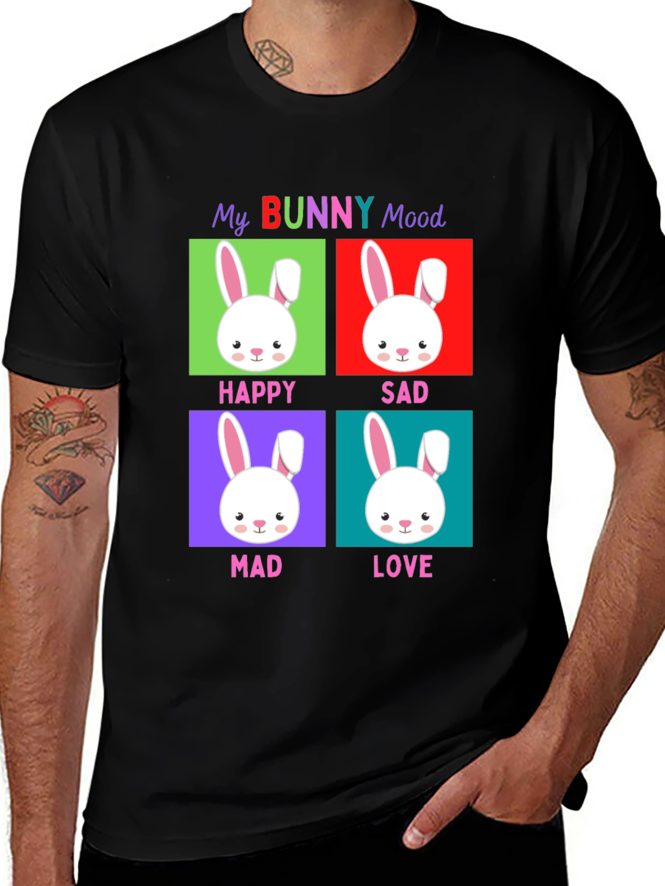 Variant 5 of Funny Easter Bunny Mood T-Shirt