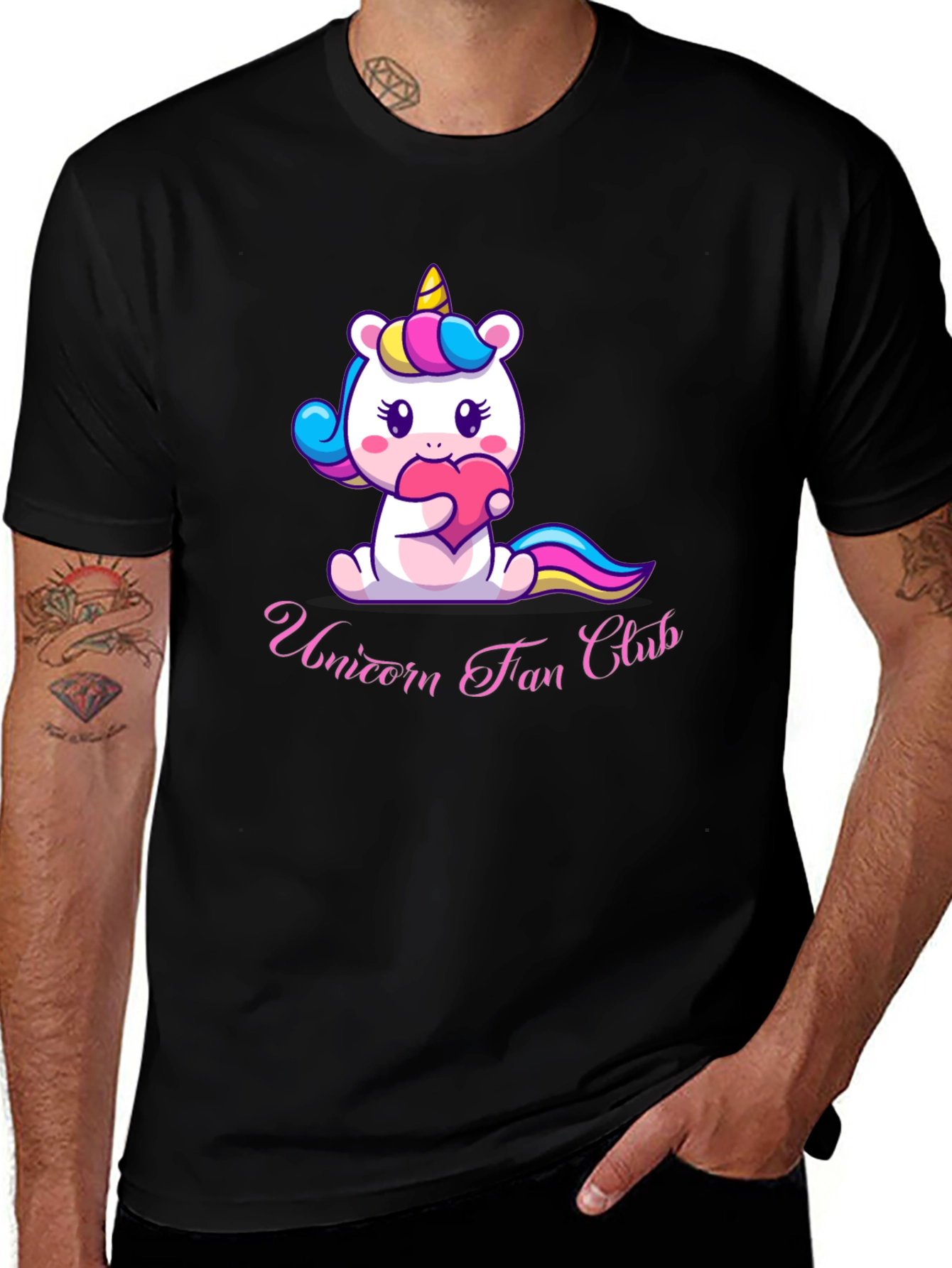 Unicorn Fan Club Black T-Shirt