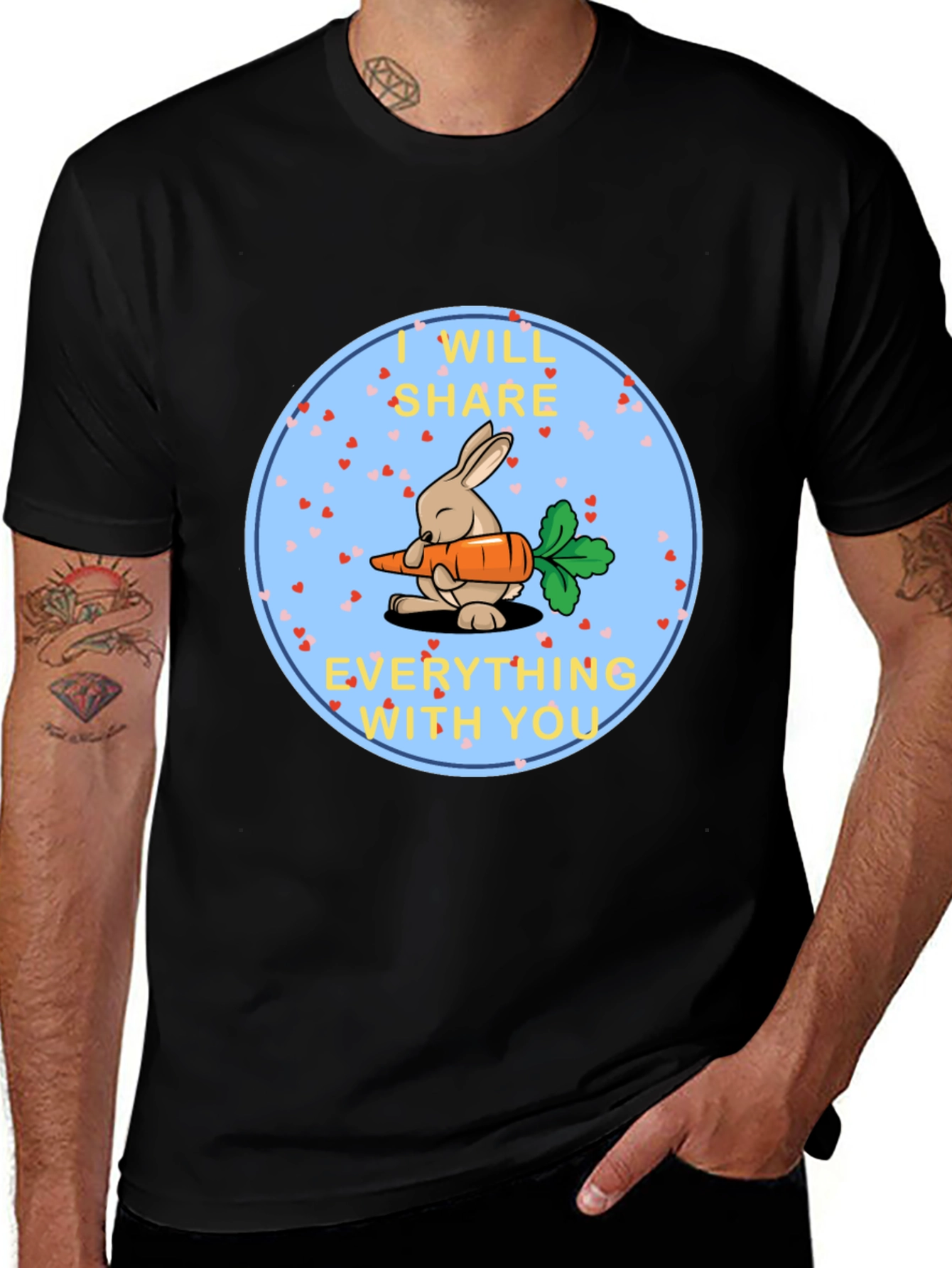 Variant 8 of Cute Bunny Share Carrot T-Shirt