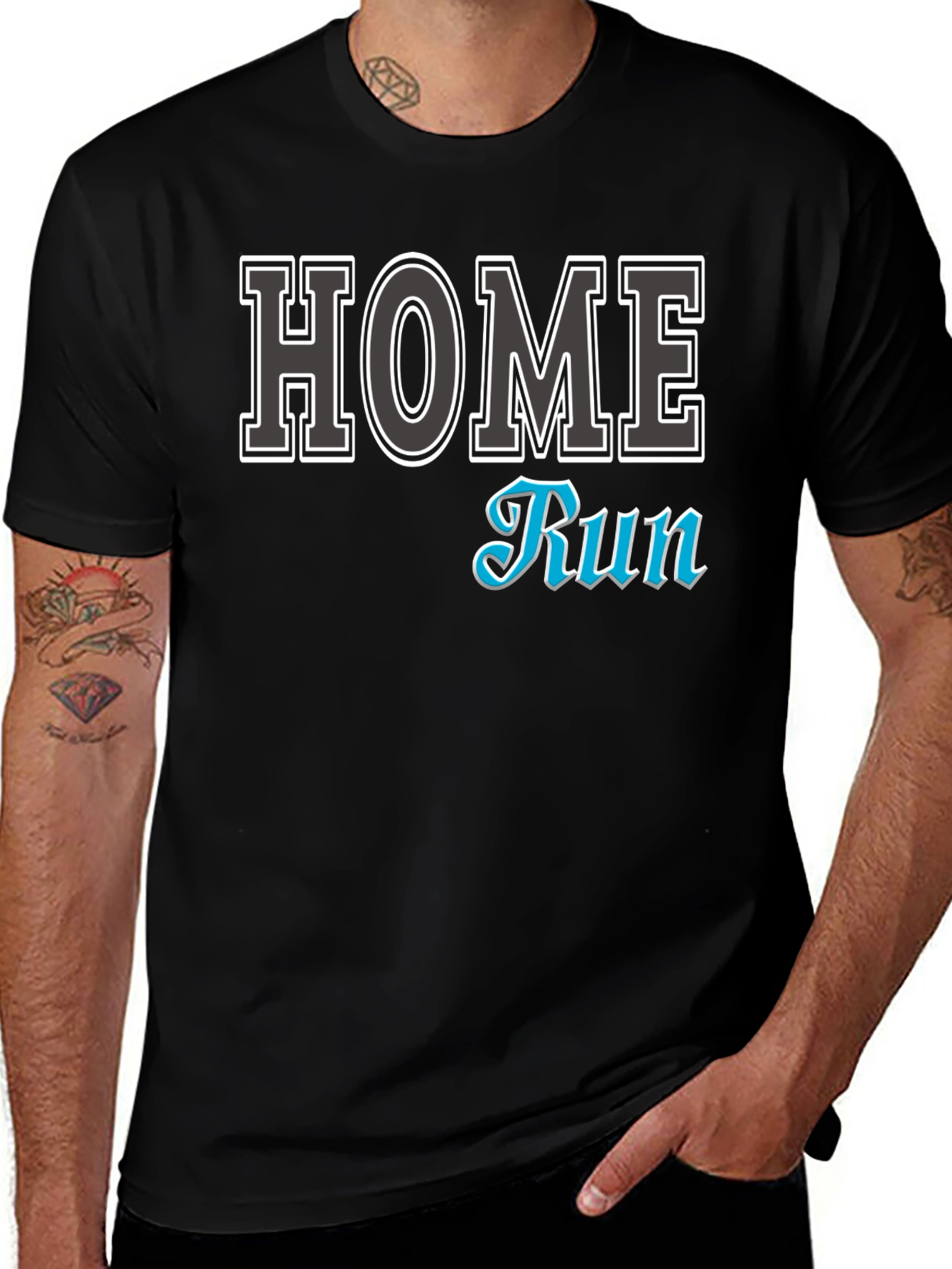 Variant 18 of Home Run Black Graphic T-Shirt