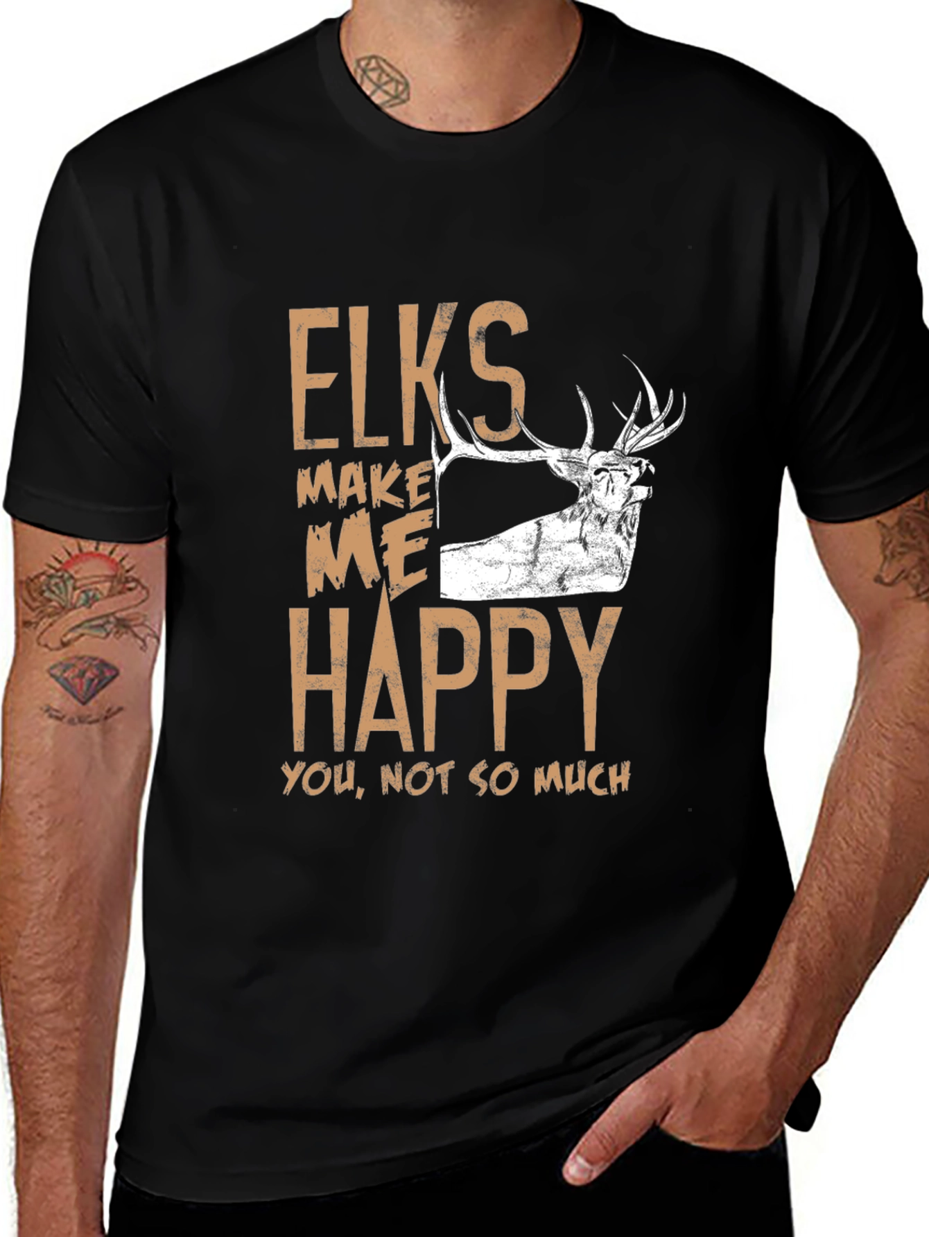 Variant 10 of Elk Lover Graphic T-Shirt - Humorous Hunting Tee