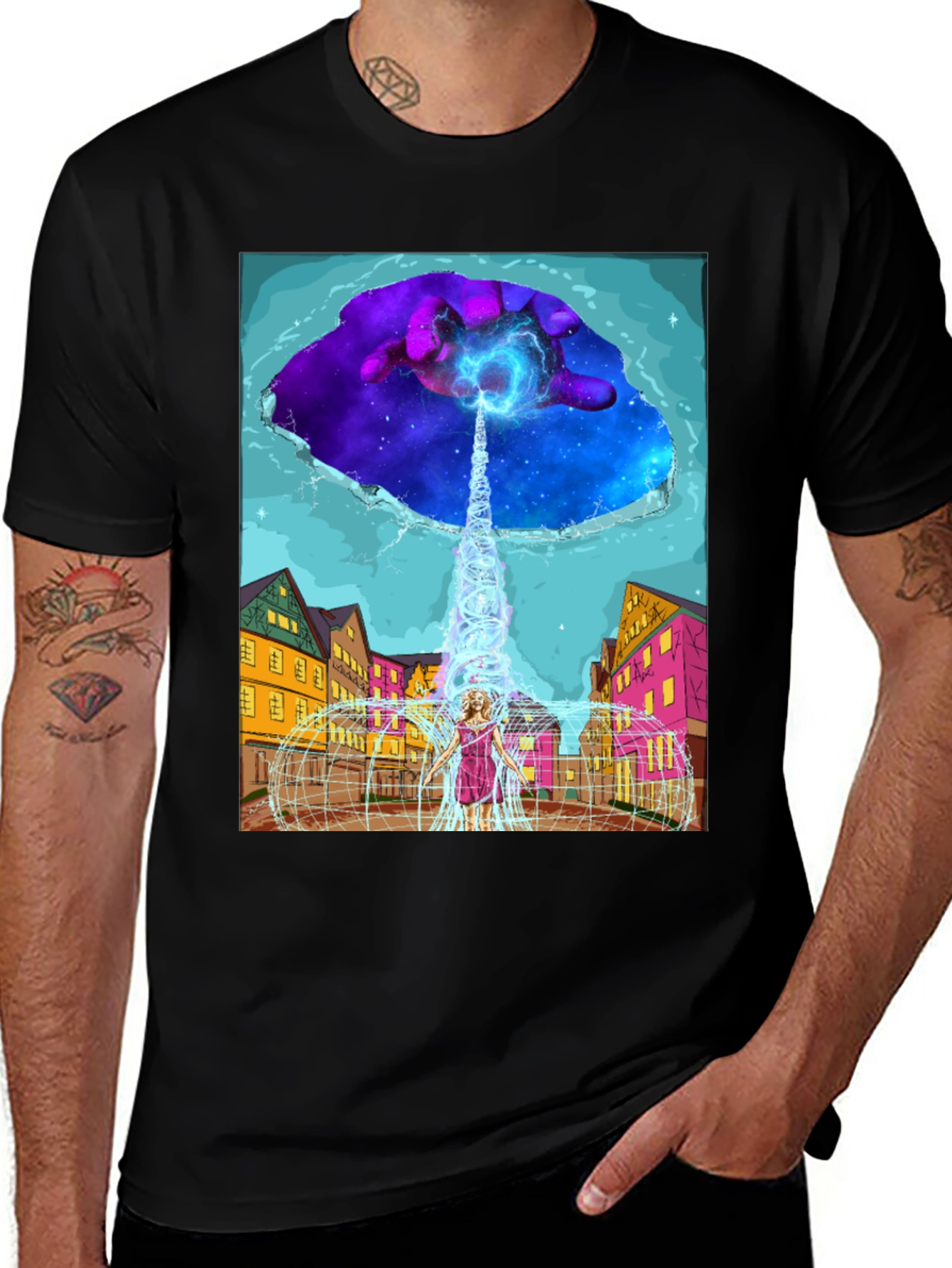 Variant 13 of Cosmic Portal T-Shirt - Unique Graphic Tee