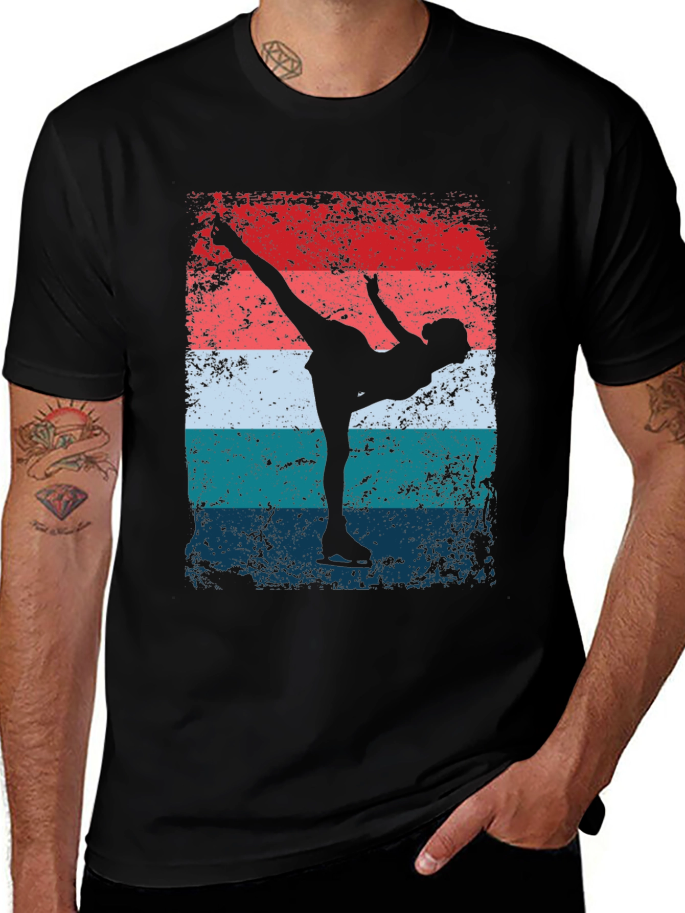 Variant 4 of Figure Skating Retro T-Shirt