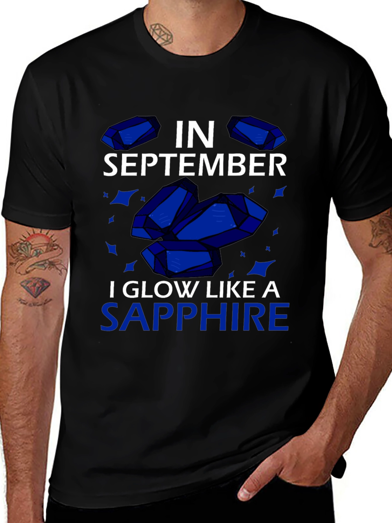 Variant 18 of September Sapphire Glow T-Shirt