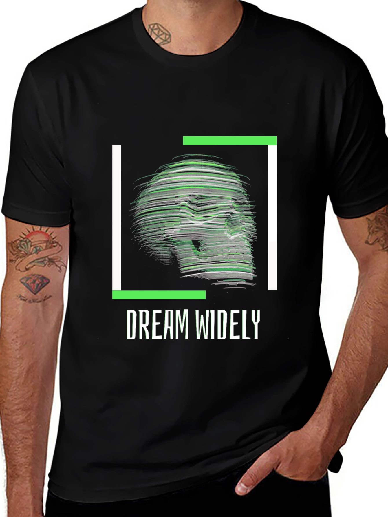 Variant 3 of Dream Widely Graphic T-Shirt - Modern Skull Design