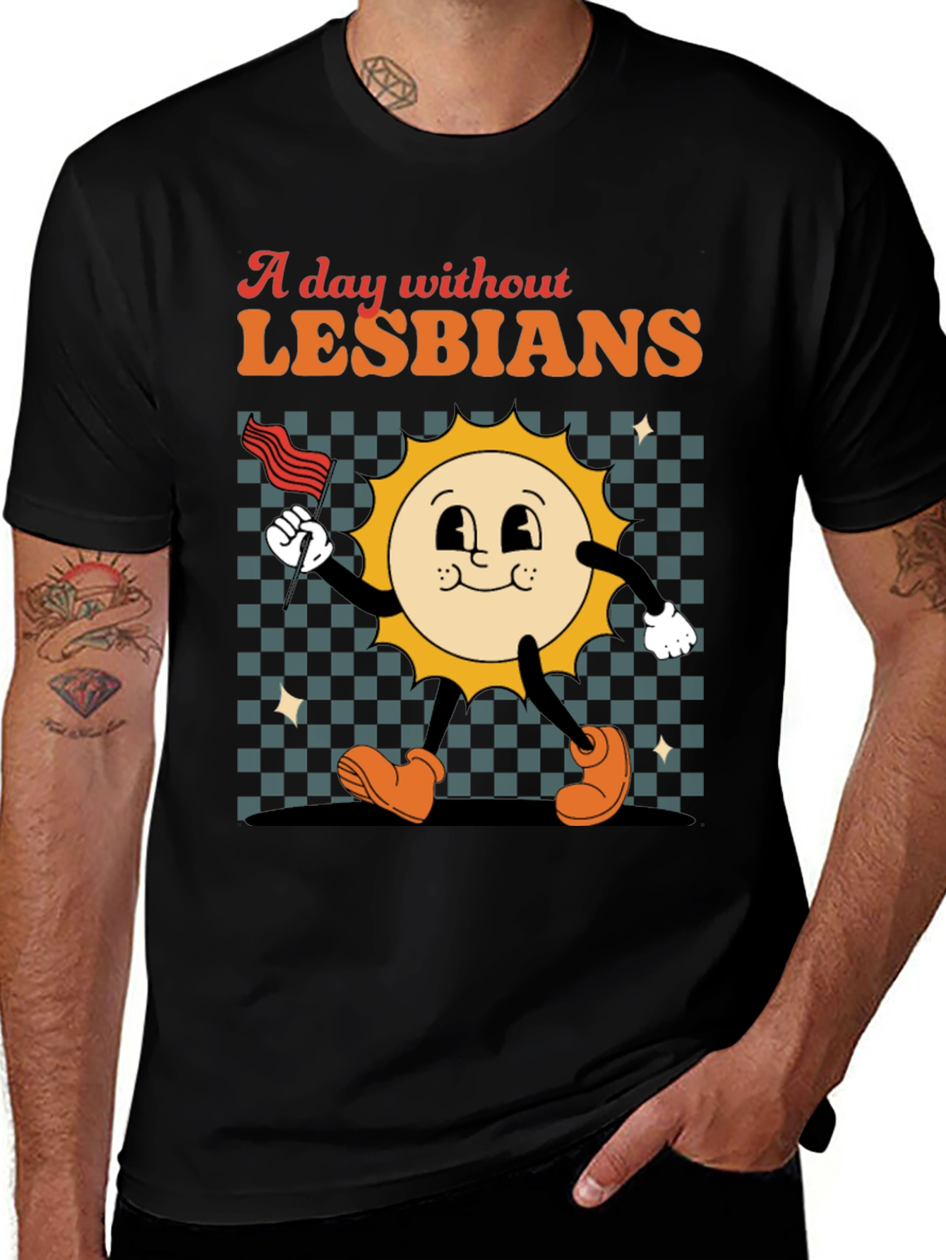 Variant 2 of A Day Without Lesbians T-Shirt