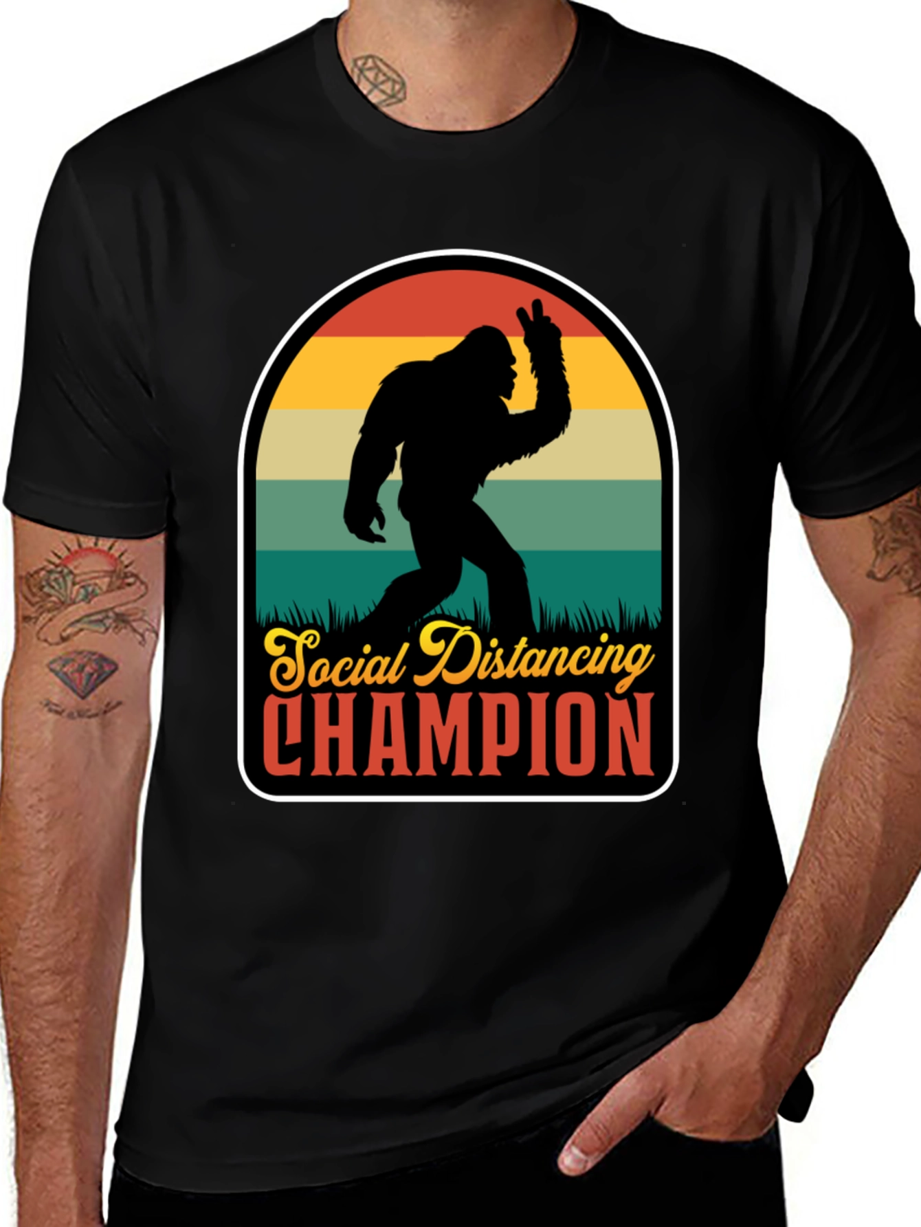 Variant 17 of Social Distancing Champion Graphic Tee