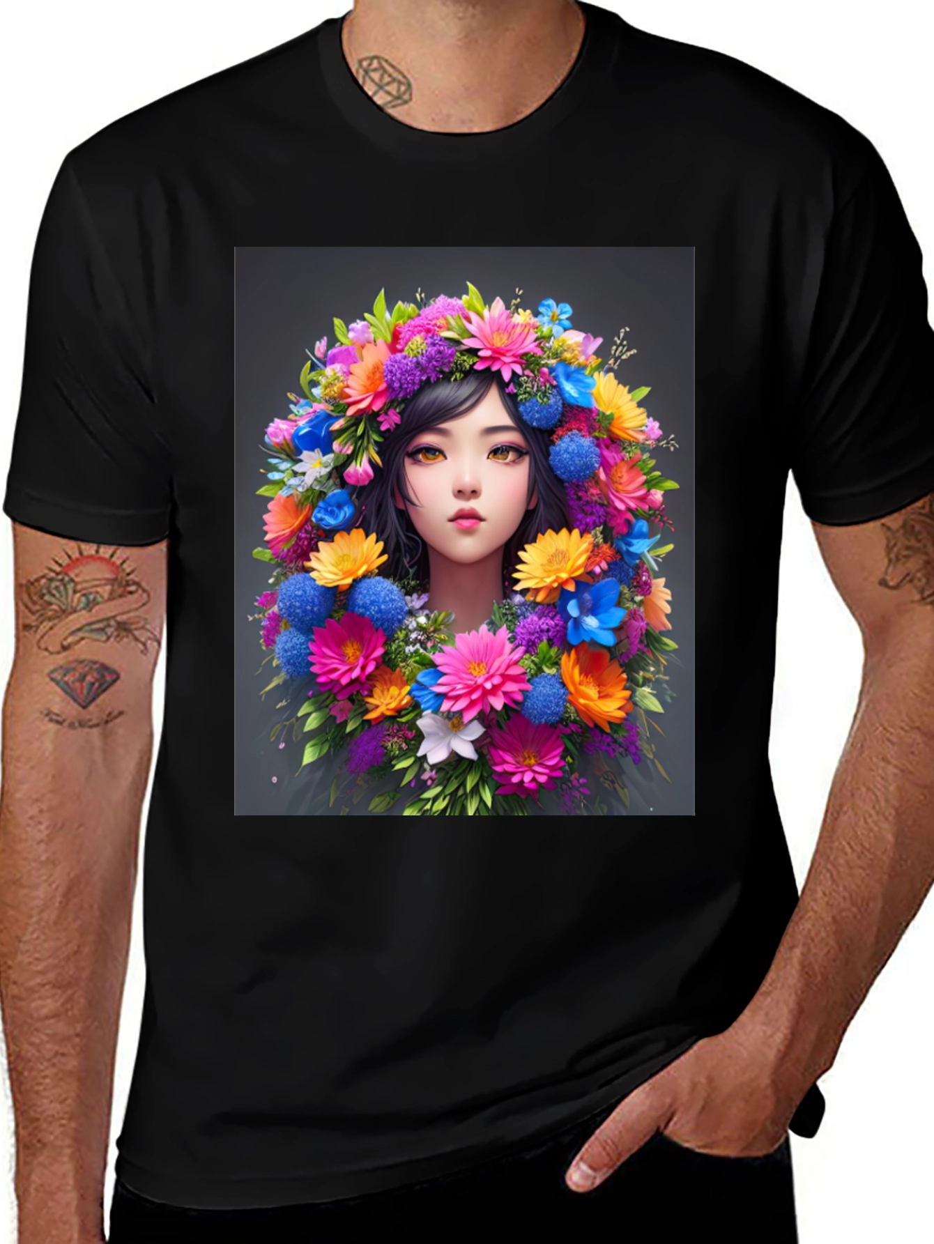 Variant 10 of Floral Woman Graphic Tee - Stylish & Unique