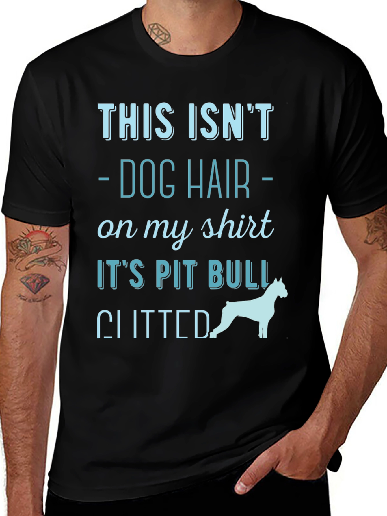 Variant 4 of Pitbull Glitter T-Shirt - Dog Lover Tee