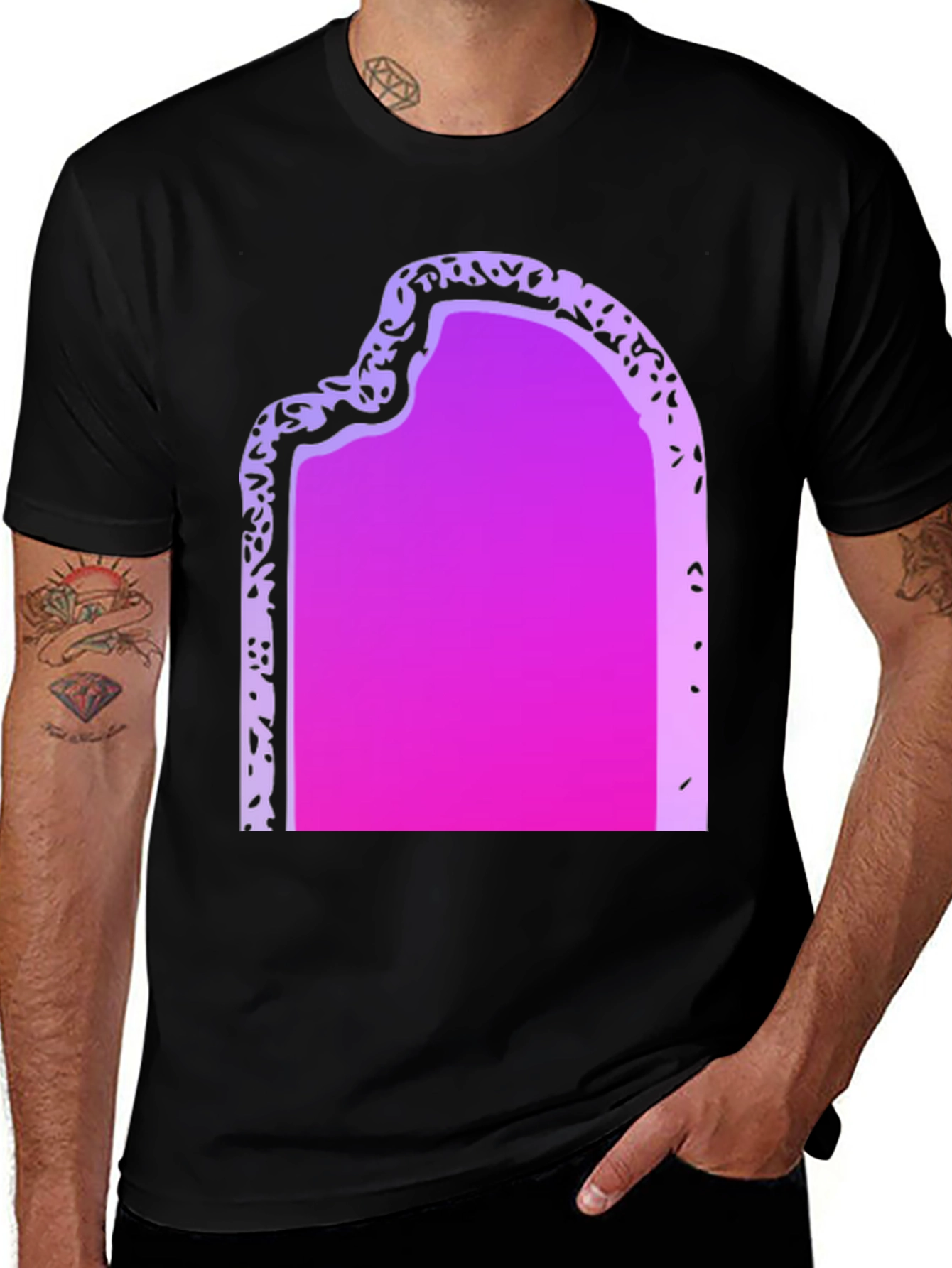 Variant 21 of Tombstone Graphic Tee - Black