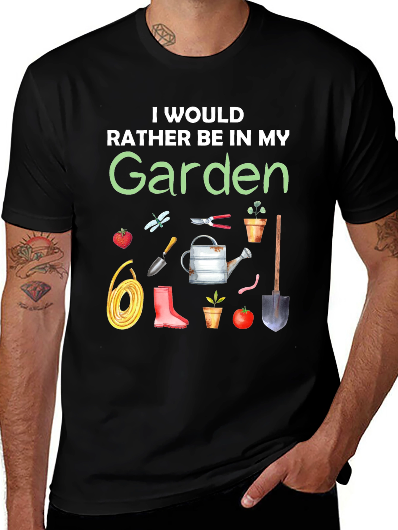 Gardening Lover T-Shirt - "I'd Rather Be in My Garden"