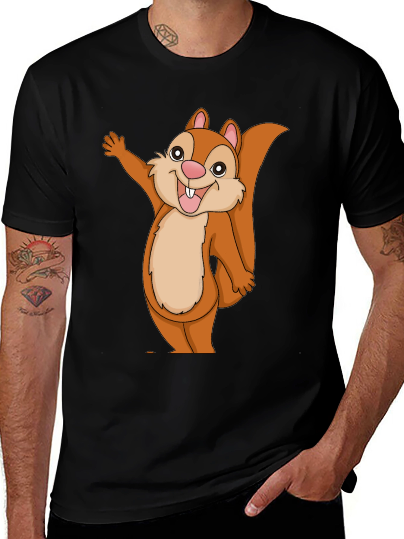 Variant 16 of Cute Cartoon Squirrel Graphic T-Shirt