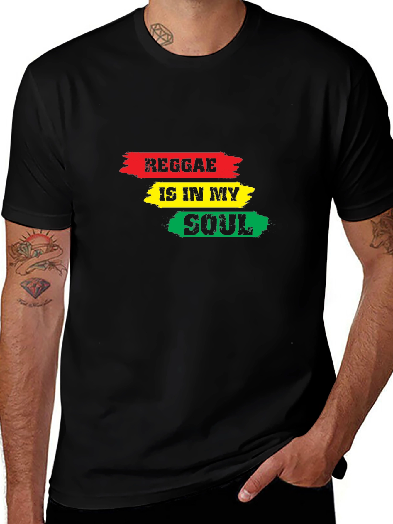Variant 26 of Reggae Soul T-Shirt - Rasta Colors