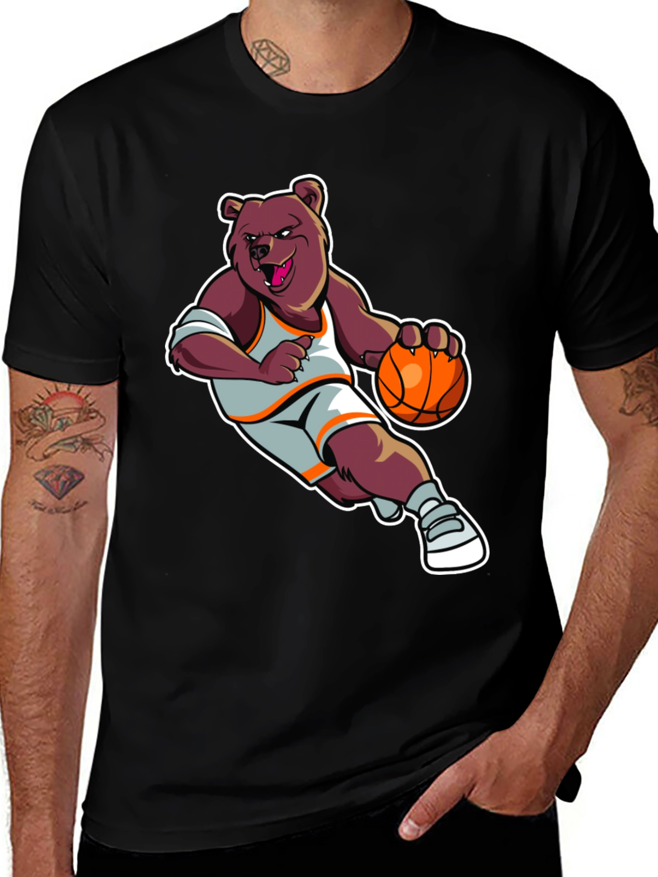 Variant 25 of Bear Dribbling Basketball T-Shirt