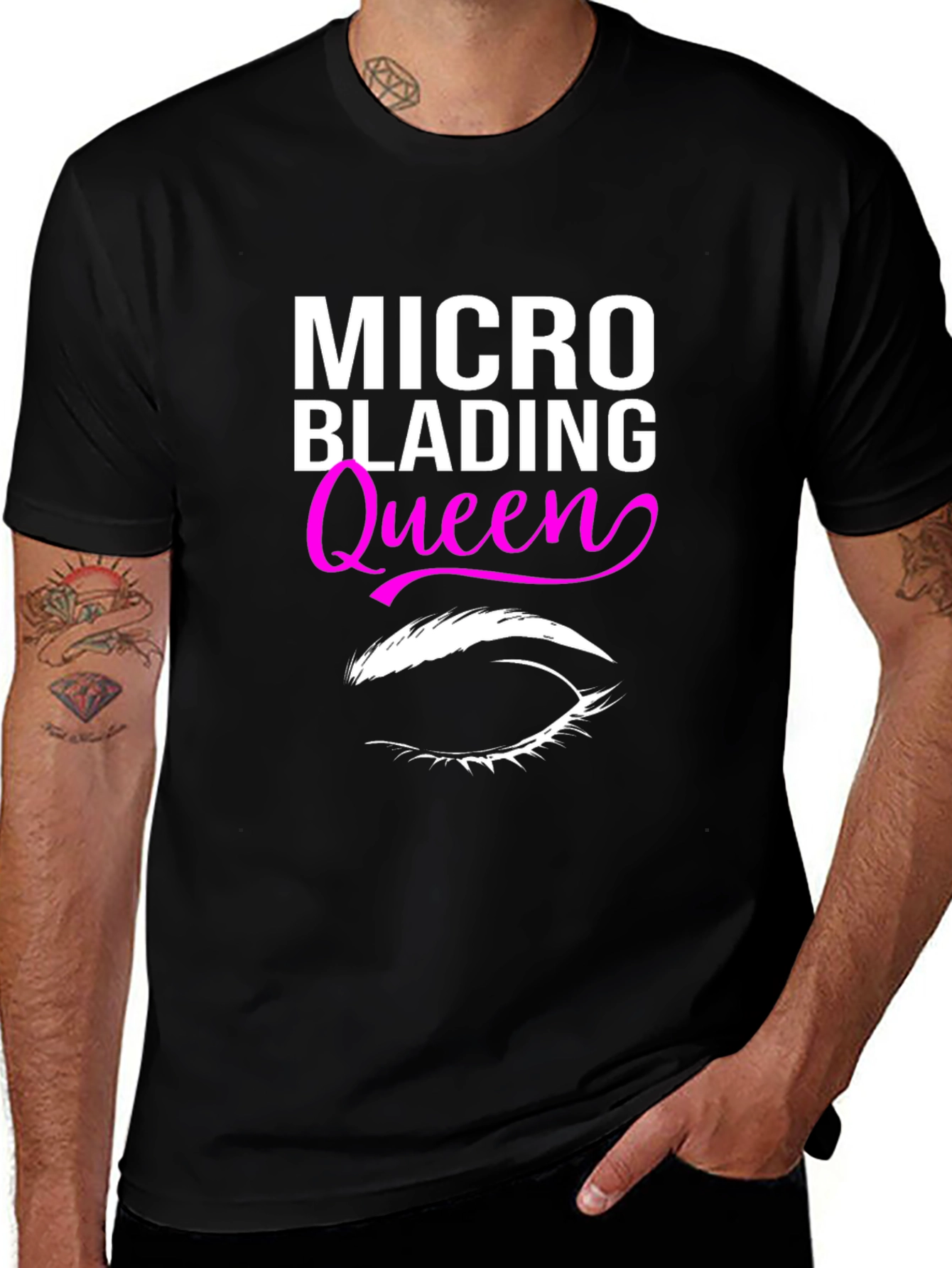 Microblading Queen Graphic Tee - Black