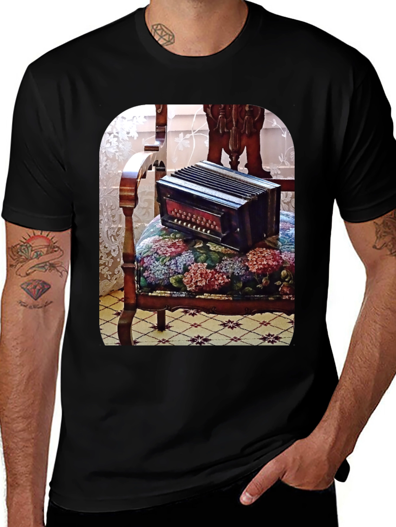Variant 7 of Vintage Accordion Graphic Tee