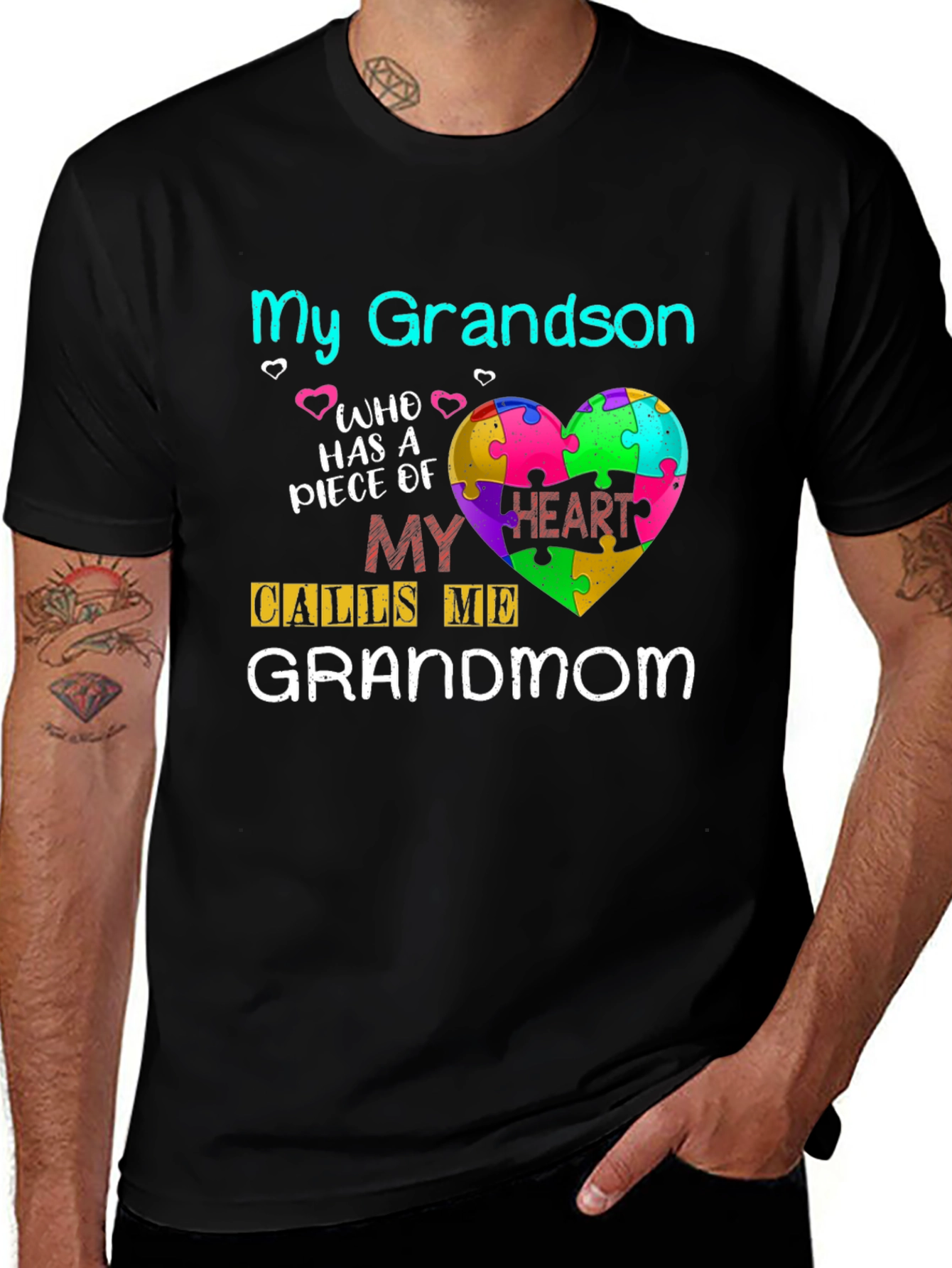 Variant 7 of My Grandson Heart Puzzle T-Shirt