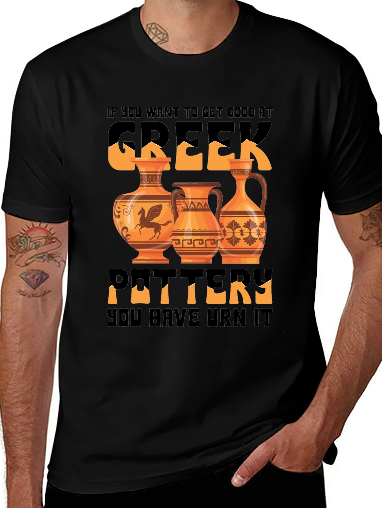 Greek Pottery T-Shirt -  'Urn' It!