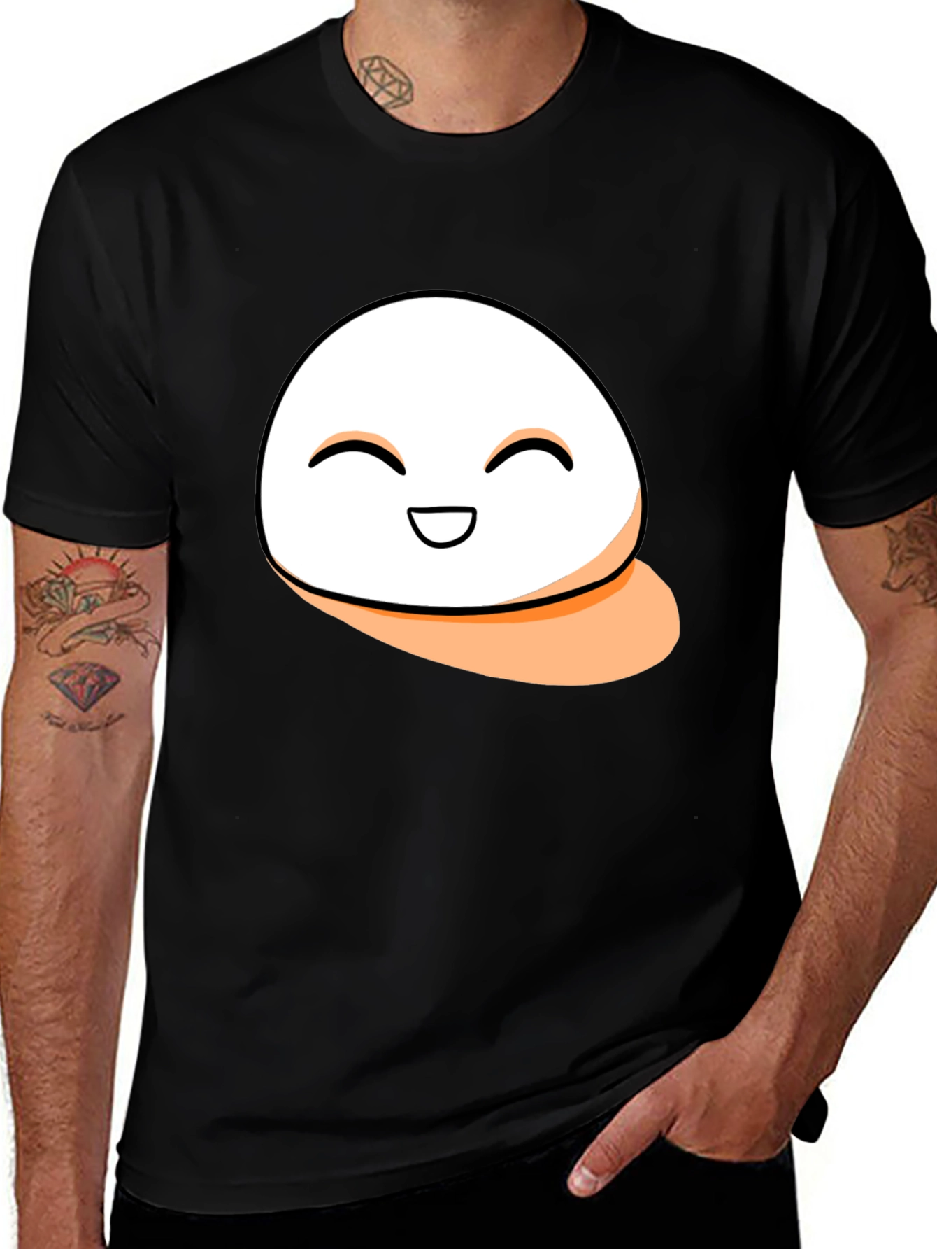 Variant 12 of Smiling Blob Graphic Tee - Casual Comfort