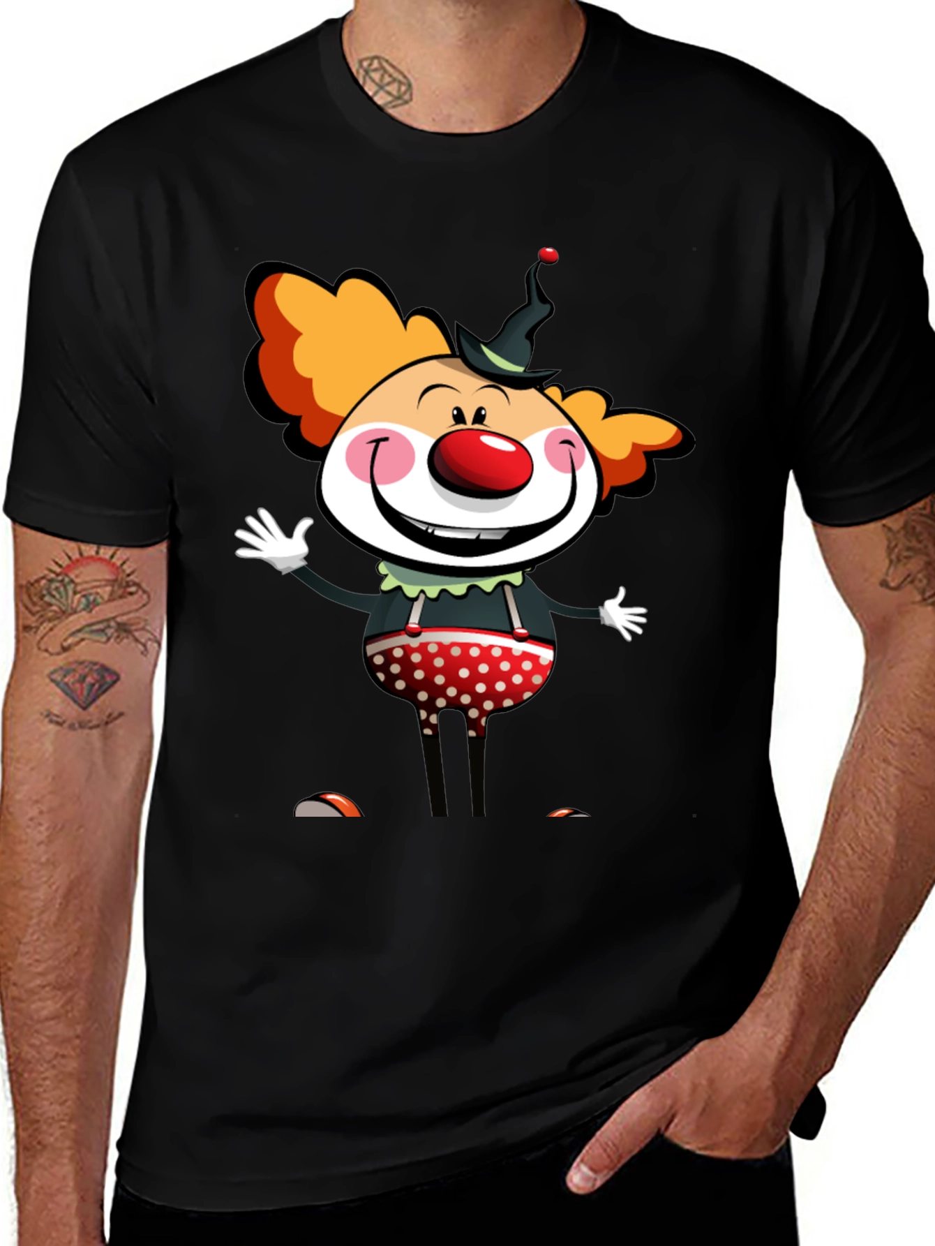 Variant 6 of Clown Graphic Black T-Shirt