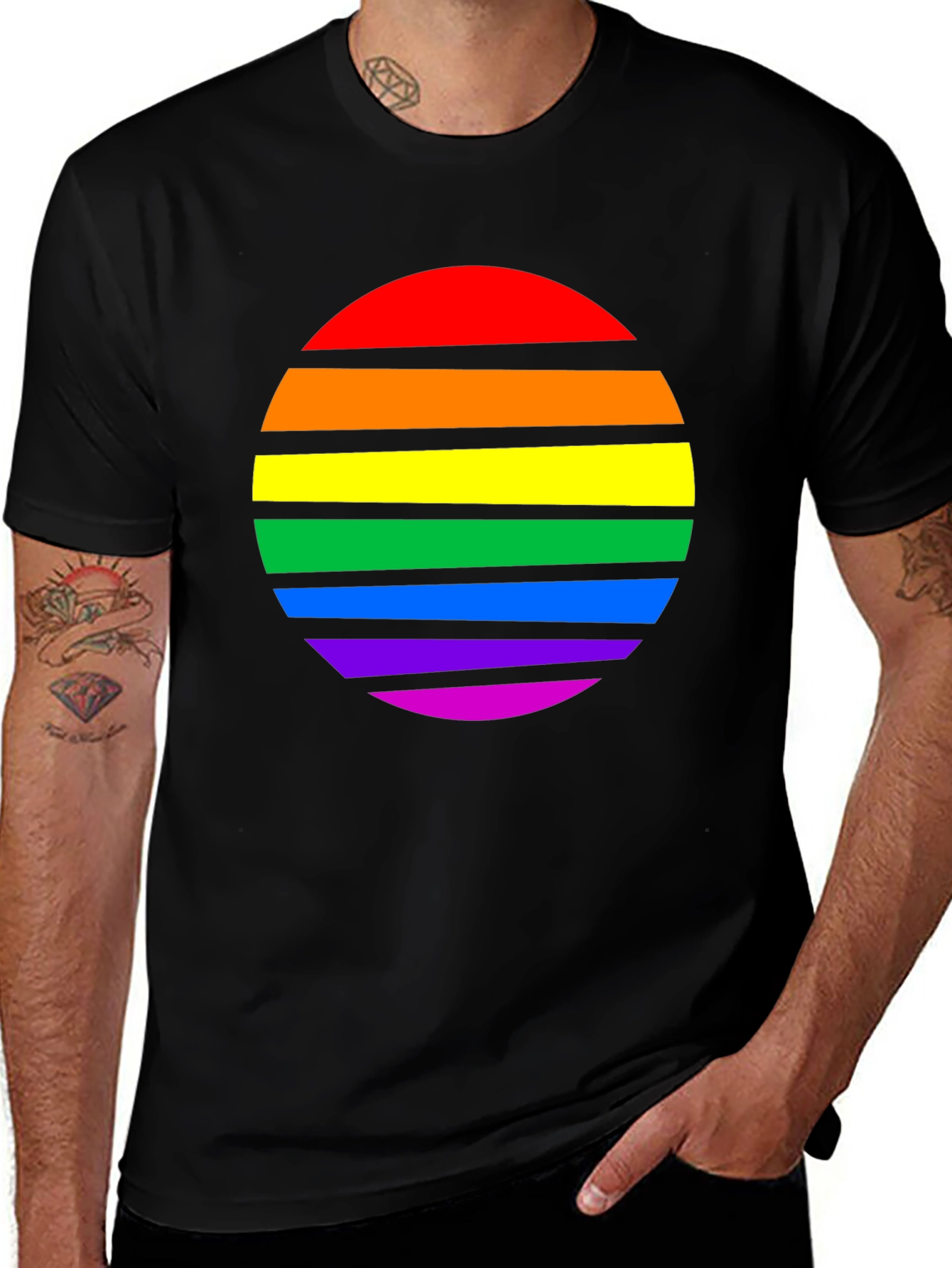 Variant 21 of Rainbow Sunset Pride T-Shirt