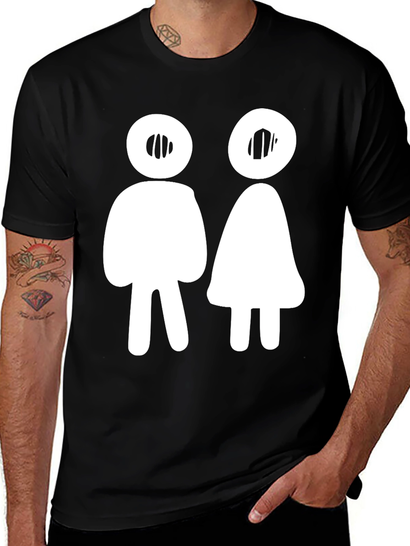 Variant 14 of Minimalist Unisex T-Shirt with Gender Icon Design