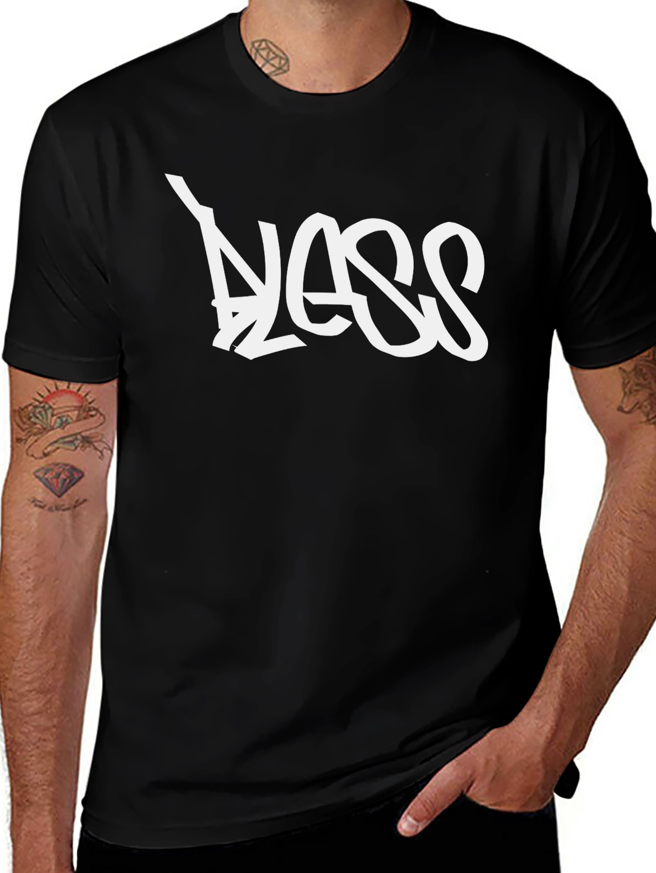 Variant 15 of Bless Graffiti Style Black Tee