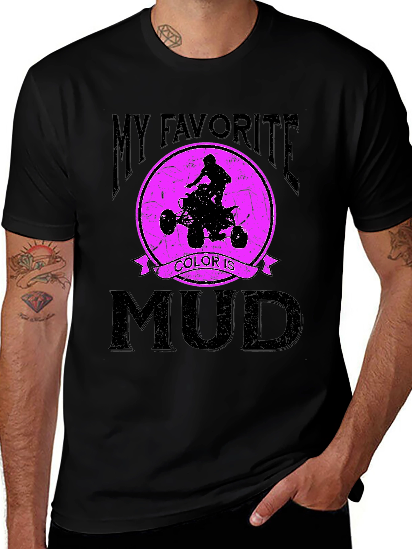 Variant 7 of My Favorite Color Is Mud - ATV Rider Graphic T-Shirt