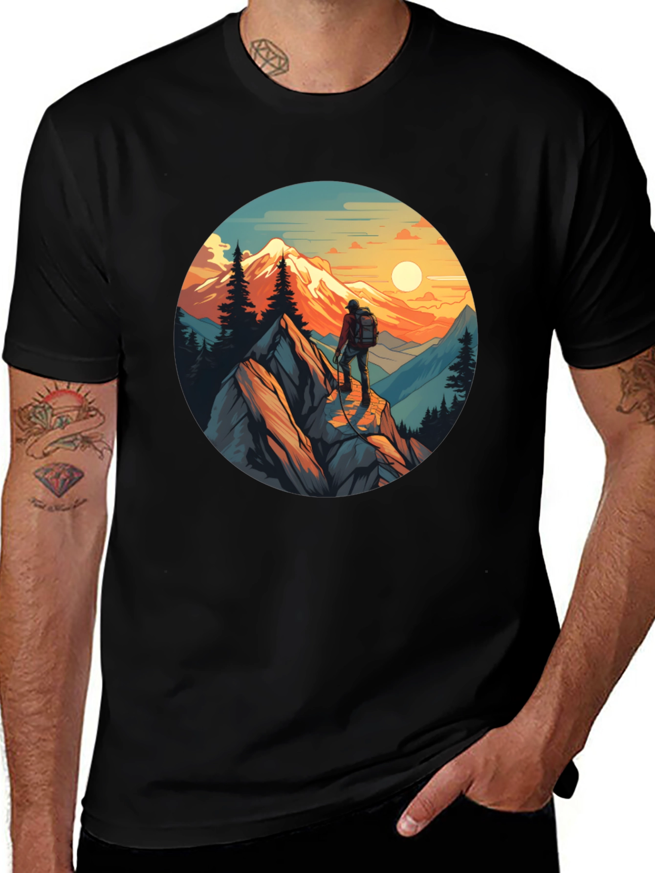Variant 18 of Mountain Hiker Graphic Tee - Adventure Awaits
