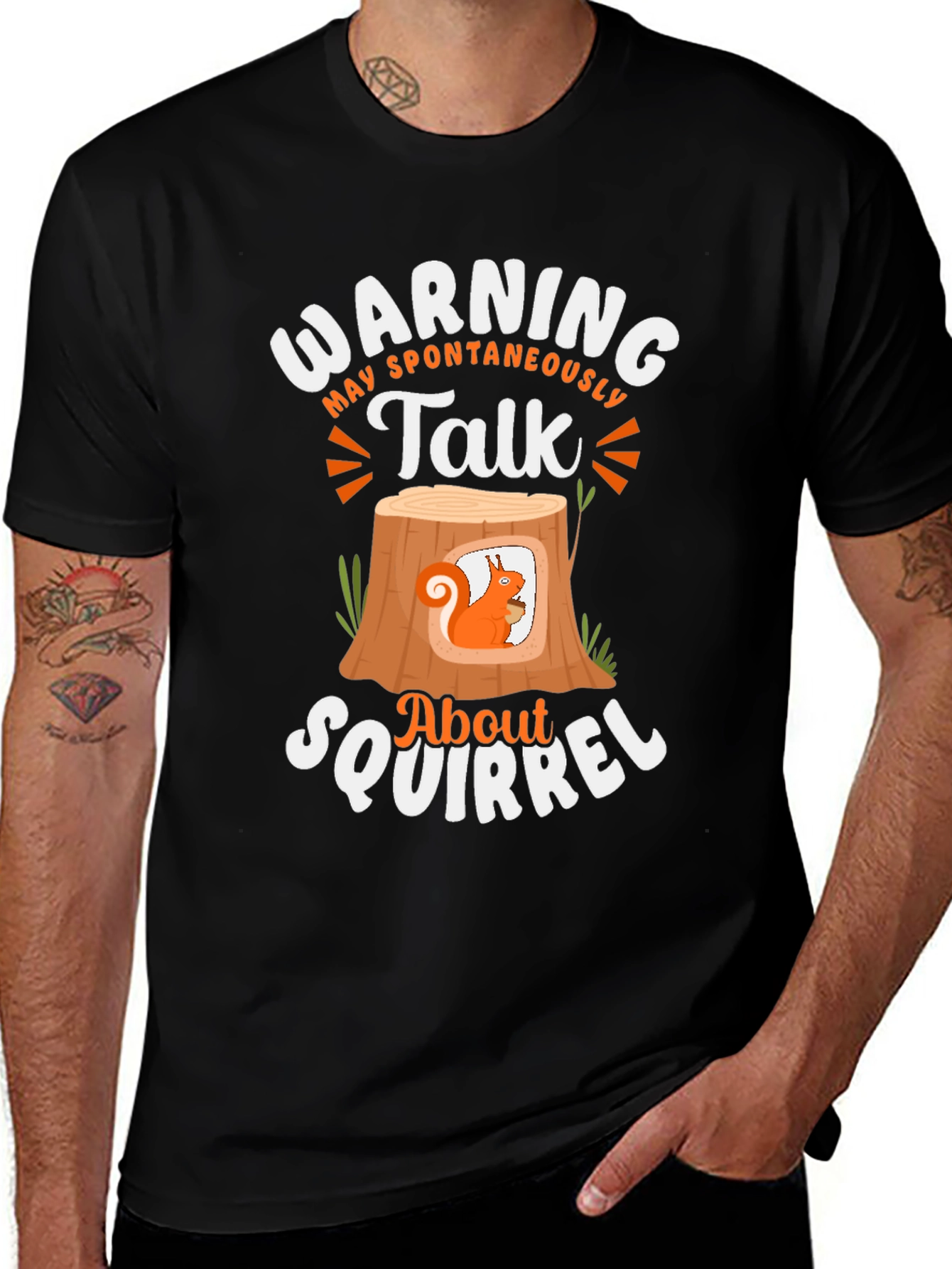 Variant 14 of Warning Spontaneous Squirrel Talk T-Shirt