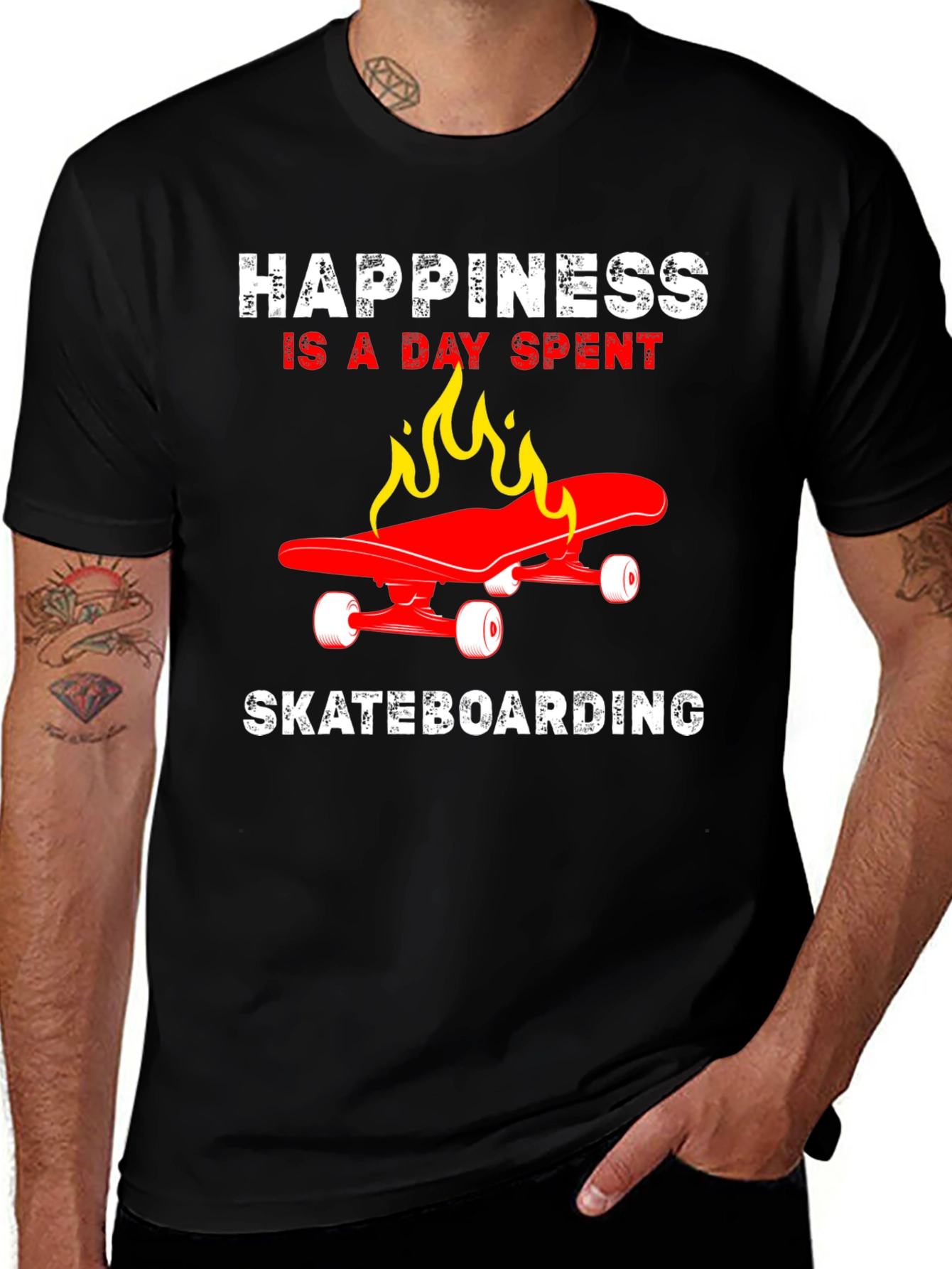 Variant 27 of Skateboarding Happiness Graphic Tee