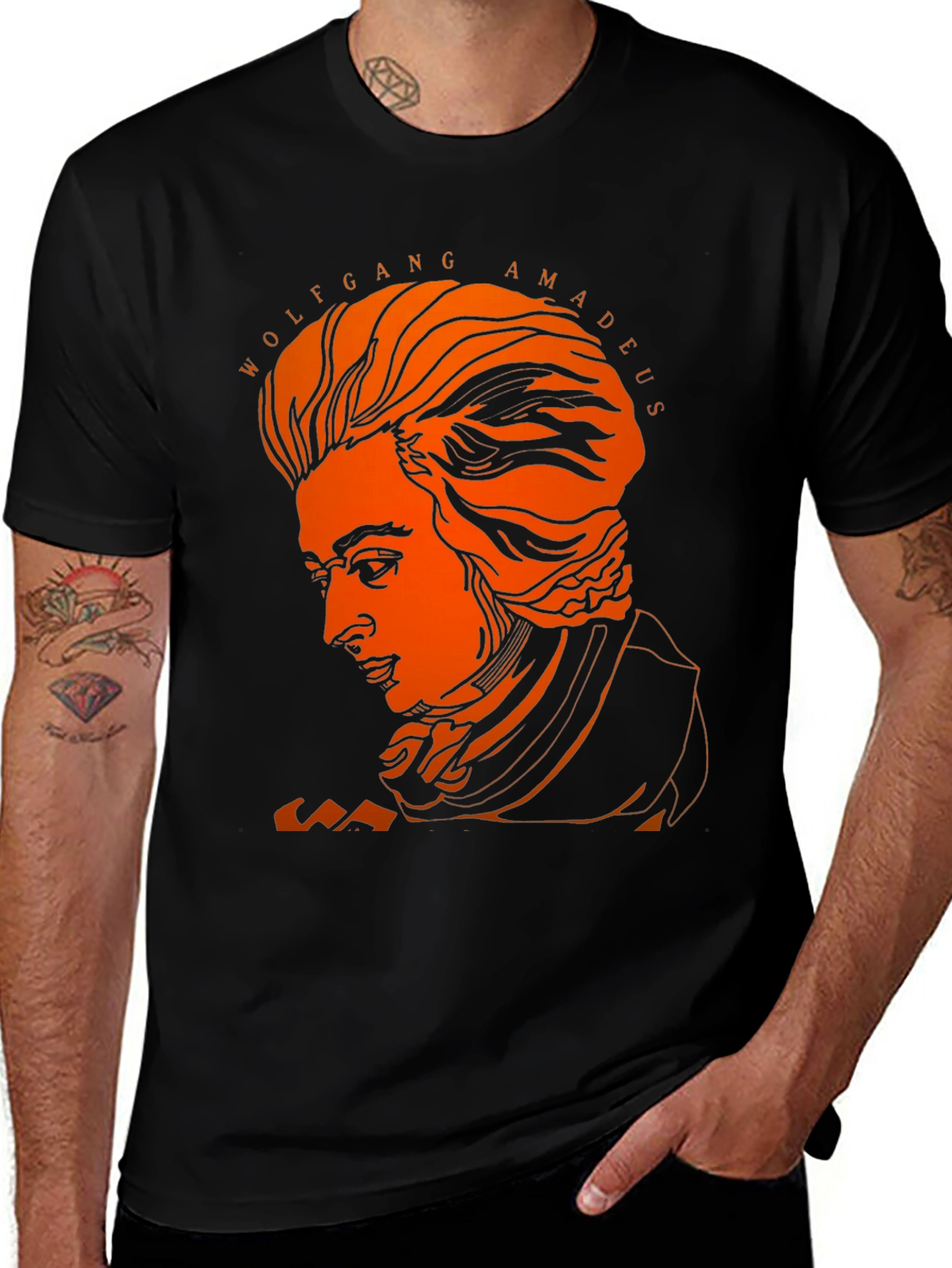 Variant 25 of Wolfgang Amadeus Portrait Graphic T-Shirt