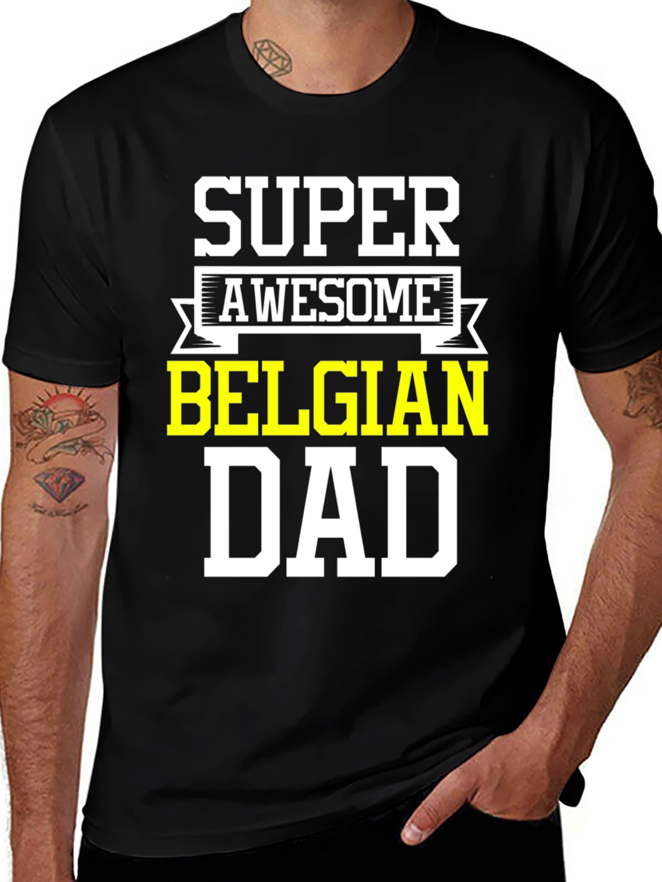 Super Awesome Belgian Dad T-Shirt