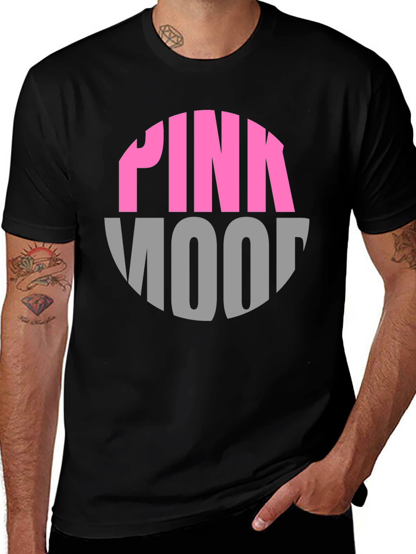 Variant 16 of Pink Mood Graphic Tee - Stylish Comfort