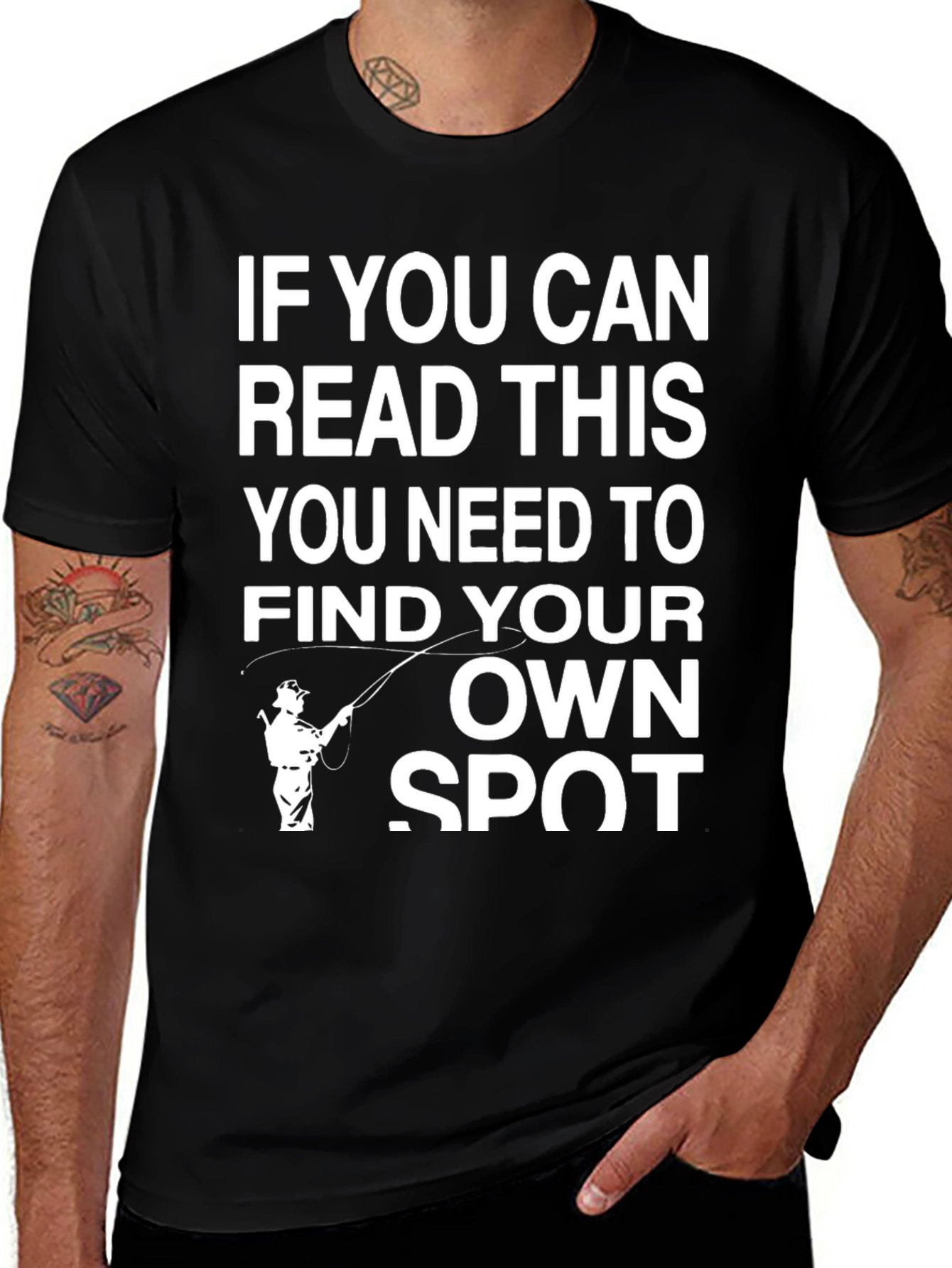 Variant 19 of Funny Fishing T-Shirt - Find Your Own Spot!