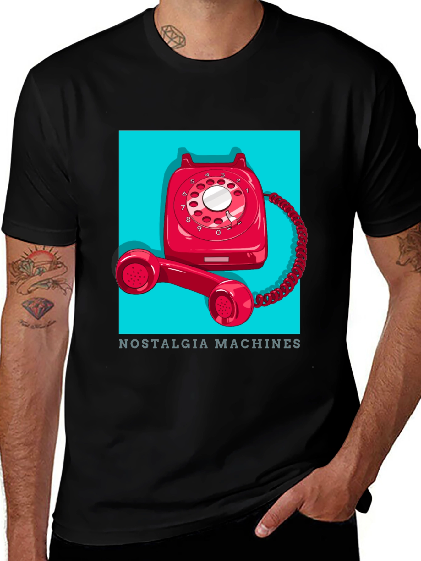 Variant 18 of Nostalgia Machines Retro Rotary Phone T-Shirt