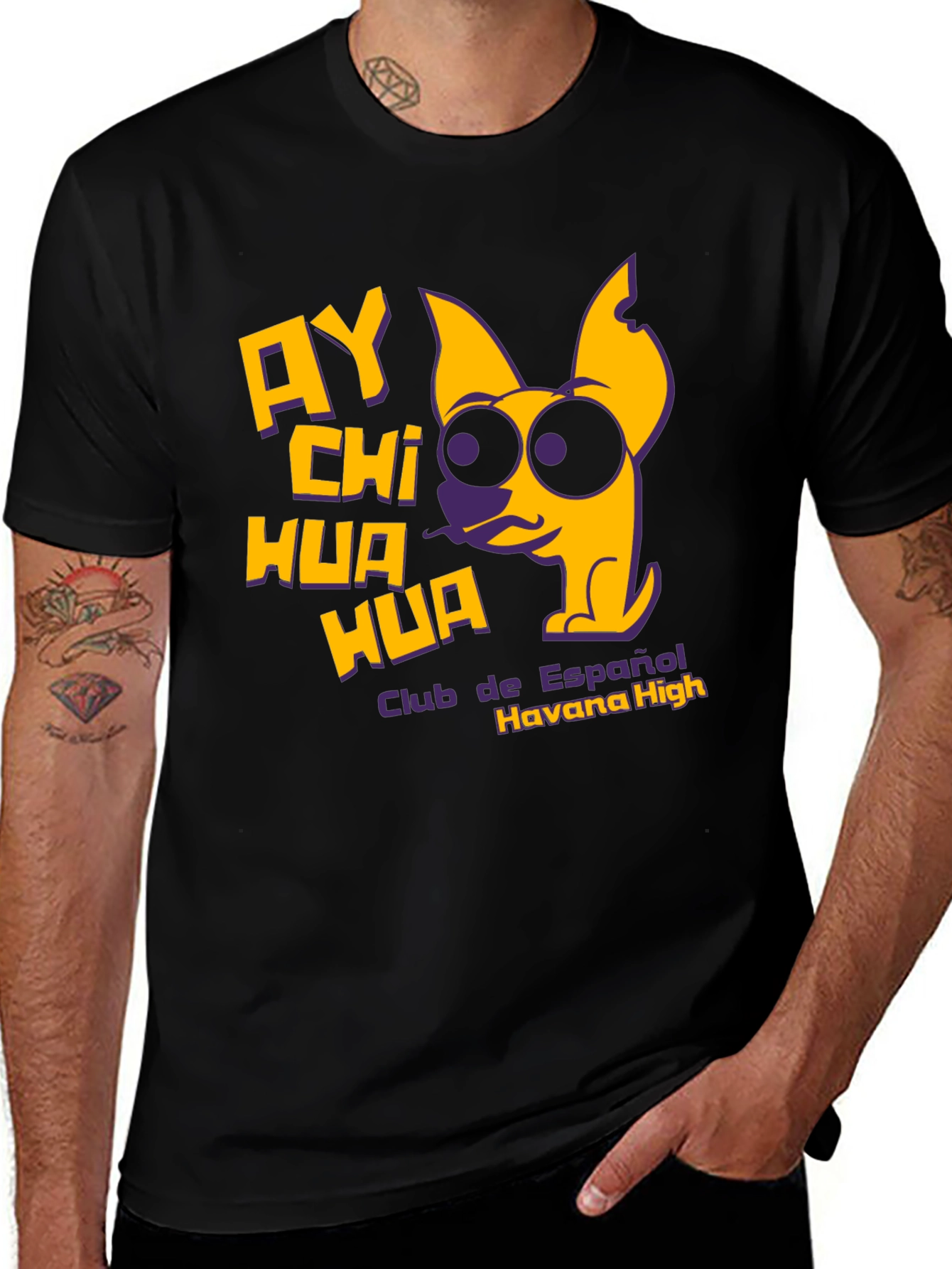 Variant 25 of Ay Chihuahua T-Shirt - Club de Espanol Havana High