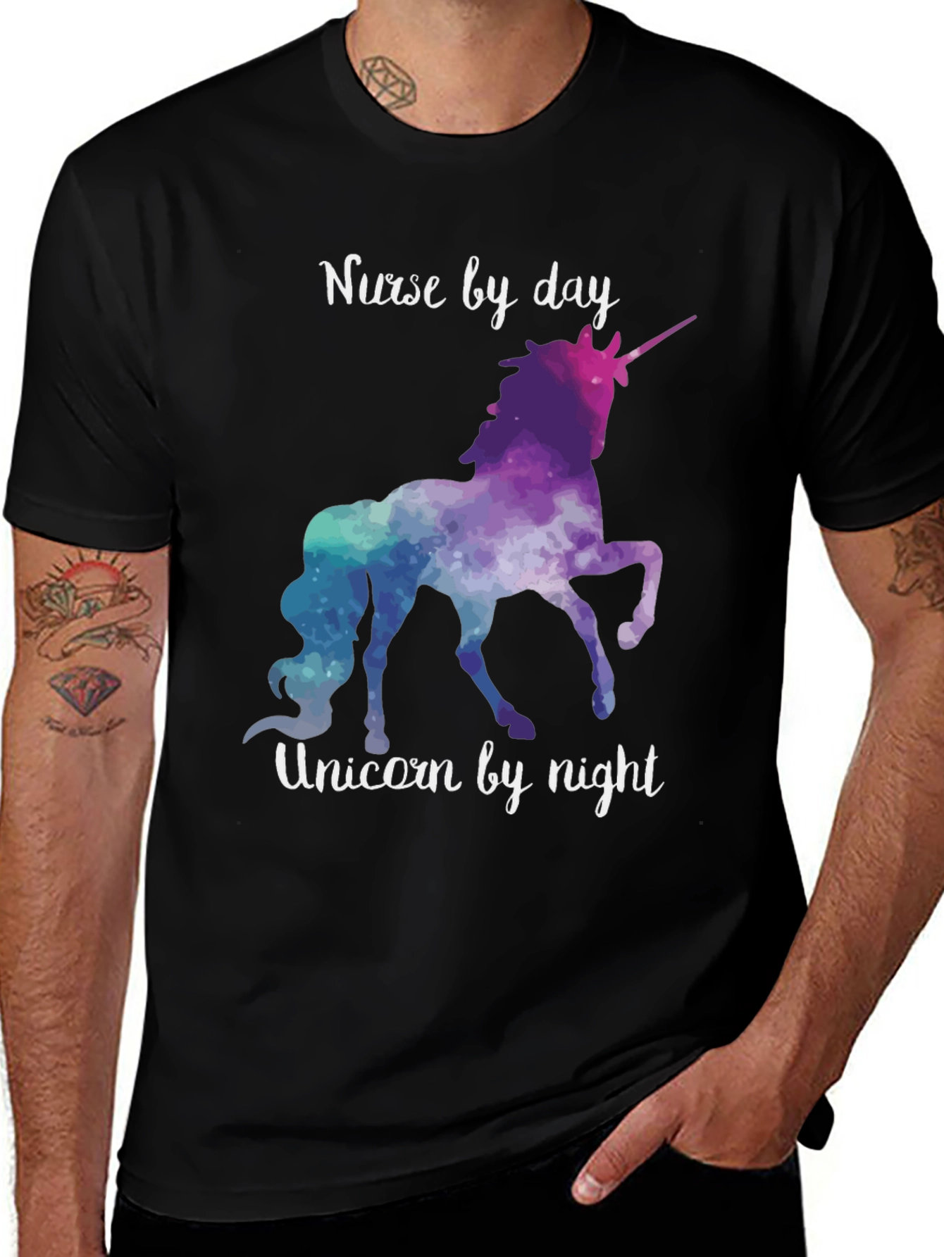 Variant 25 of Nurse by Day, Unicorn by Night Graphic Tee