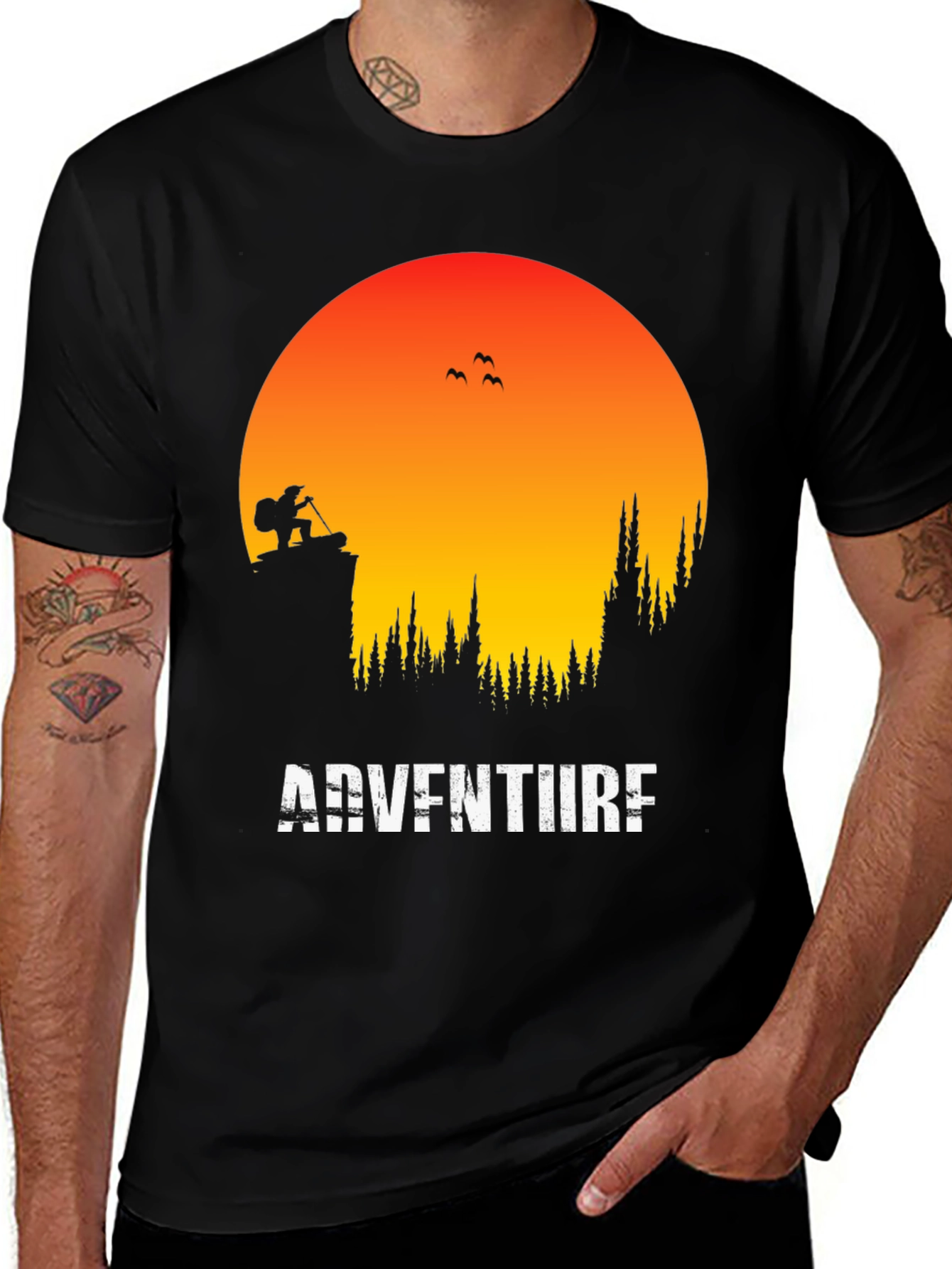 Variant 23 of Adventure Seeker Graphic Tee - Nature Inspired Design