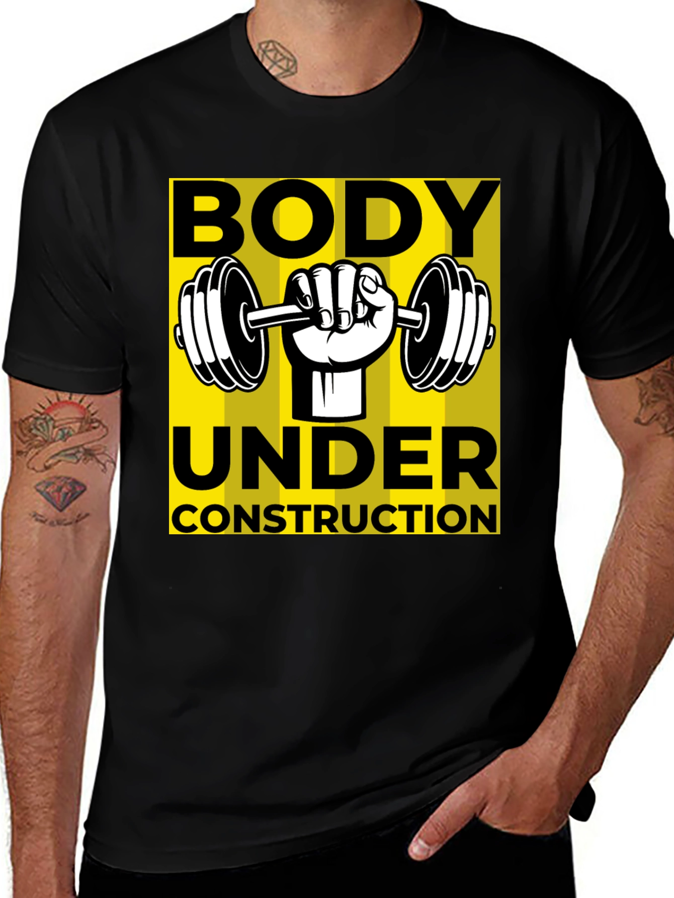 Variant 26 of Body Under Construction Graphic T-Shirt