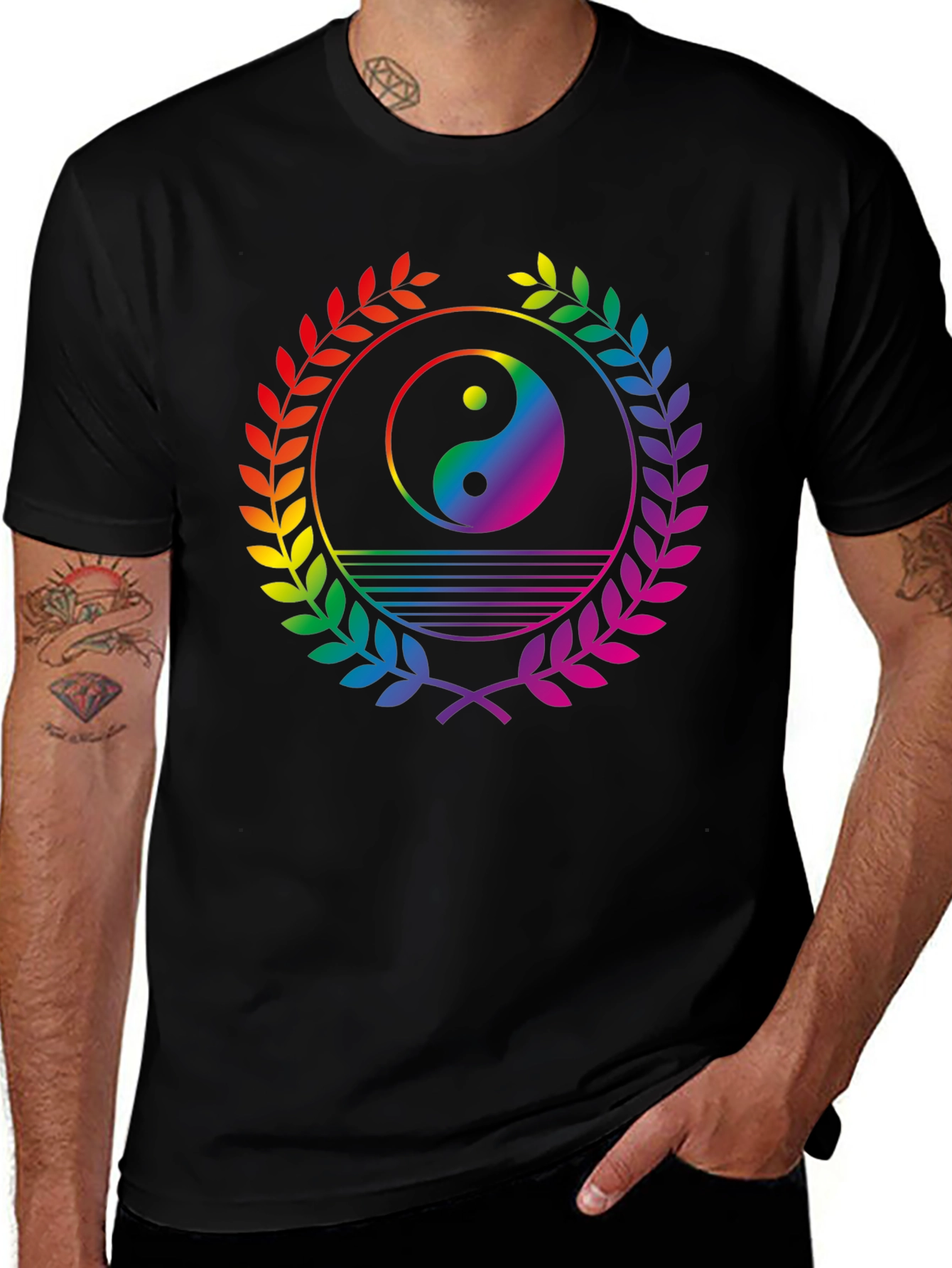 Yin Yang Rainbow T-Shirt - Peace & Harmony Tee