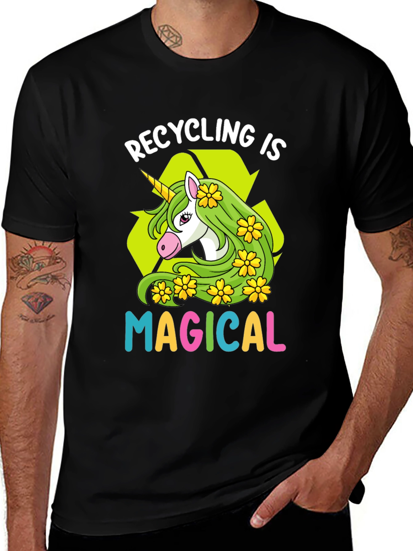 Variant 23 of Recycling is Magical Unicorn T-Shirt